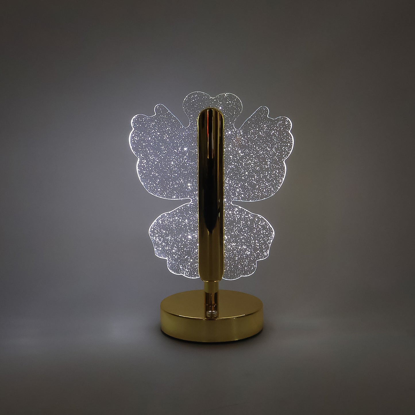 Crystal Table Lamp with Golden Base - USB Rechargeable LED Decorative Light (1 Pc) - Happy Price - Image 4