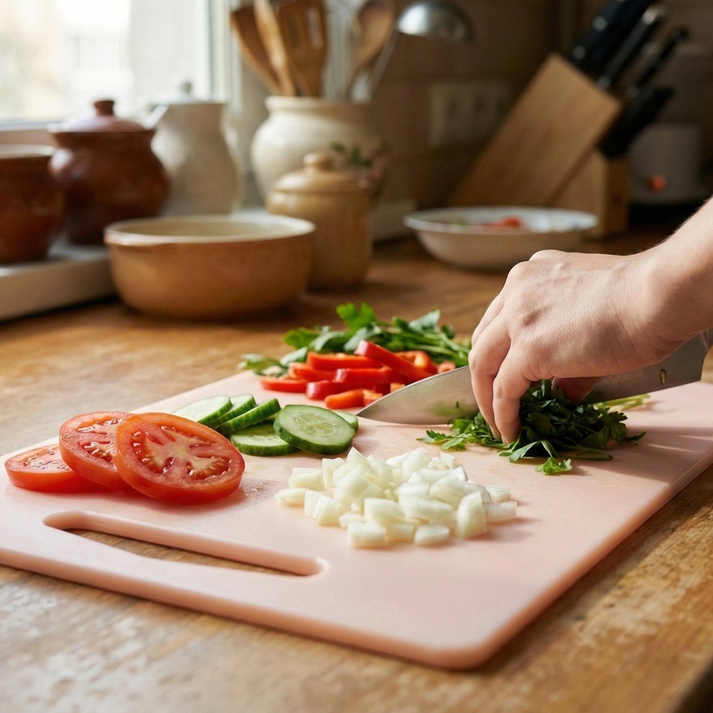 Plastic Cutting Board with Handle - 30x20 cm - Happy Price - Image 6