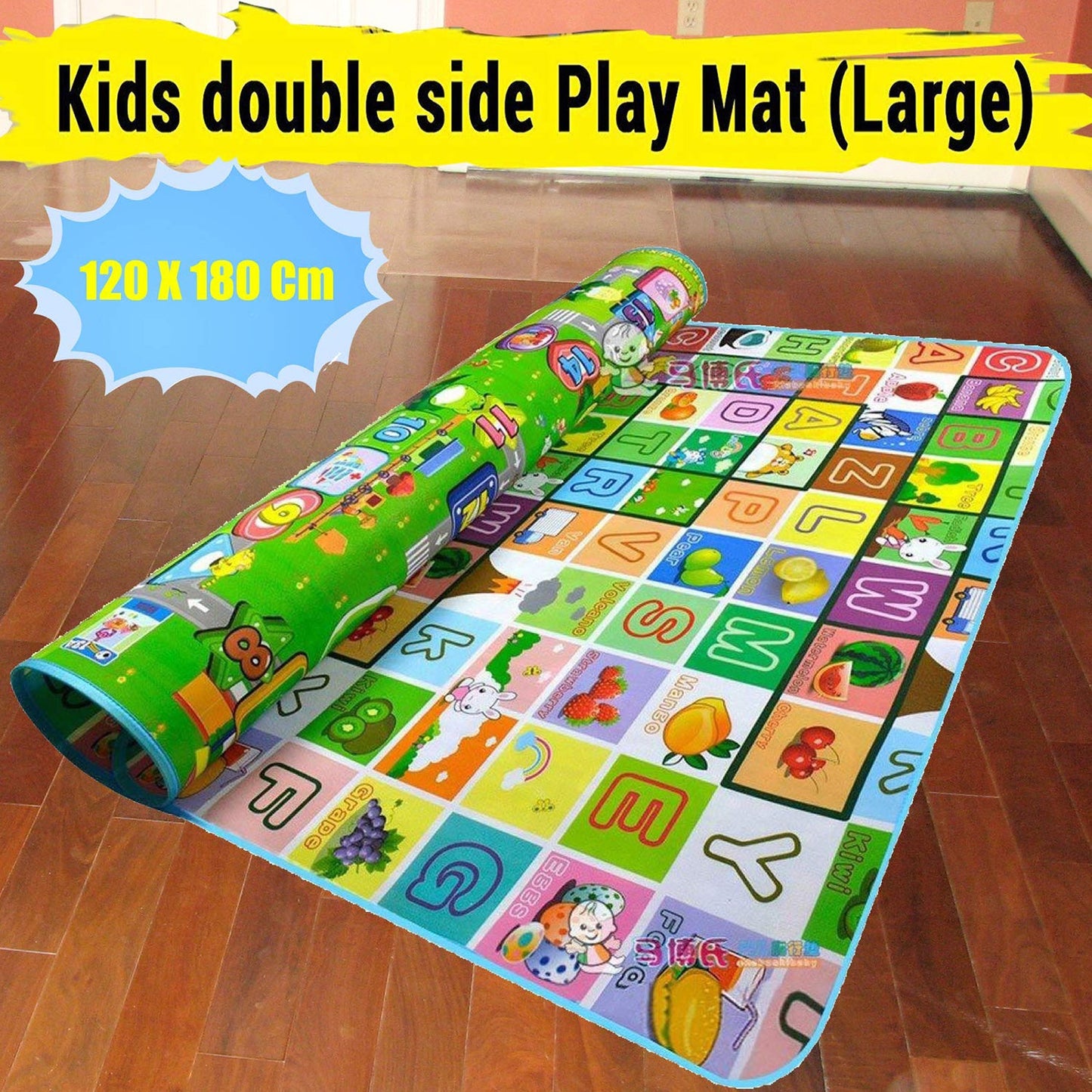 Waterproof Reversible Baby Play Mat 120 X 180cm with Bag - Great Price - Image 4