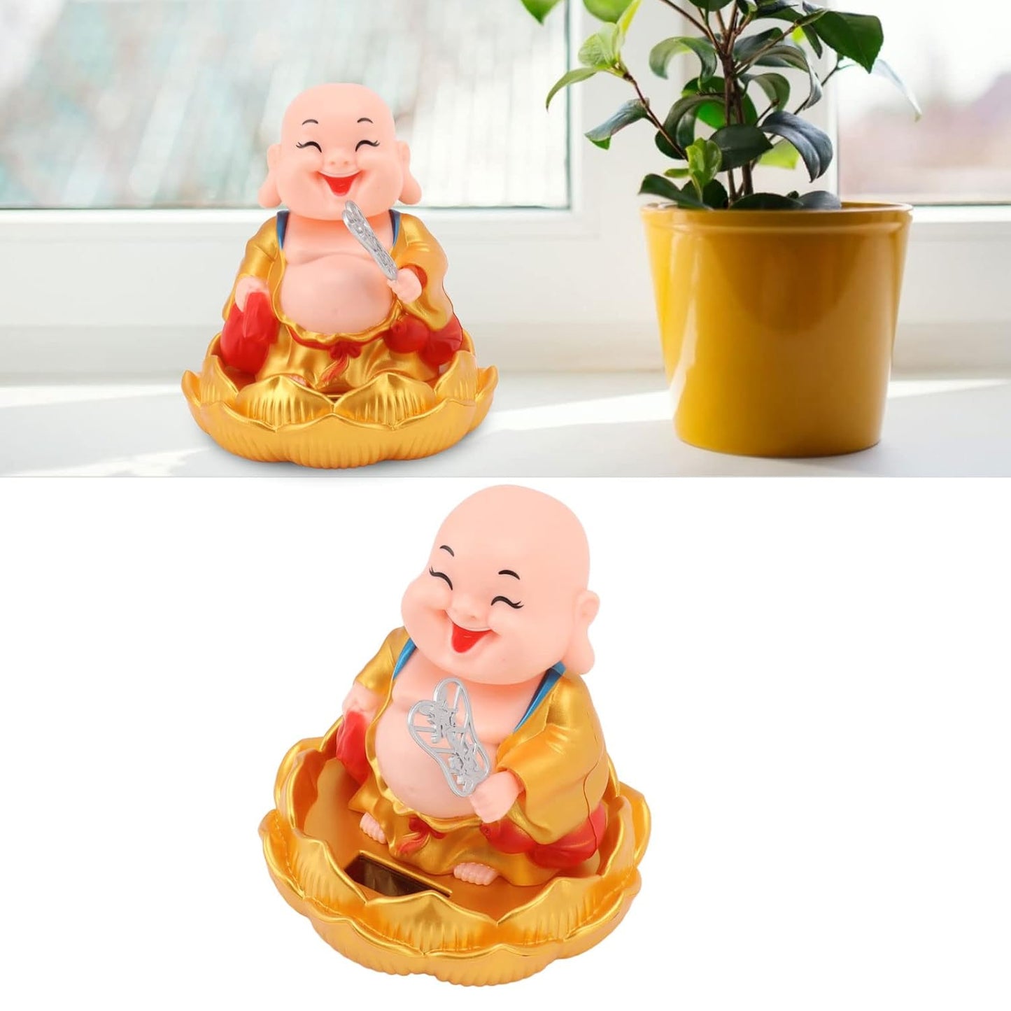 Solar Power Moving Buddha Car Ornament (1 Pc) - Happy Price - Image 3