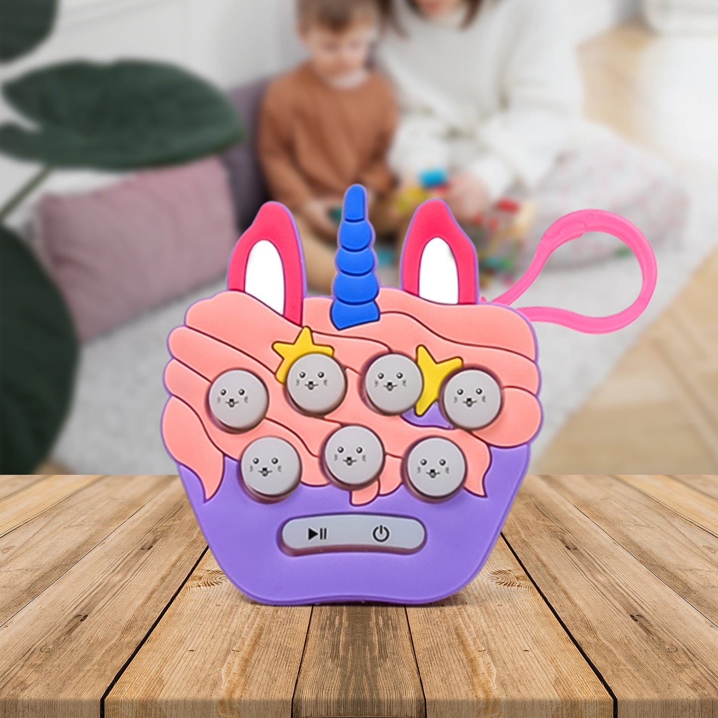 Mini Push Bubbles Game With Keychain Music Game (1 Pc) - Happy Price - Image 2