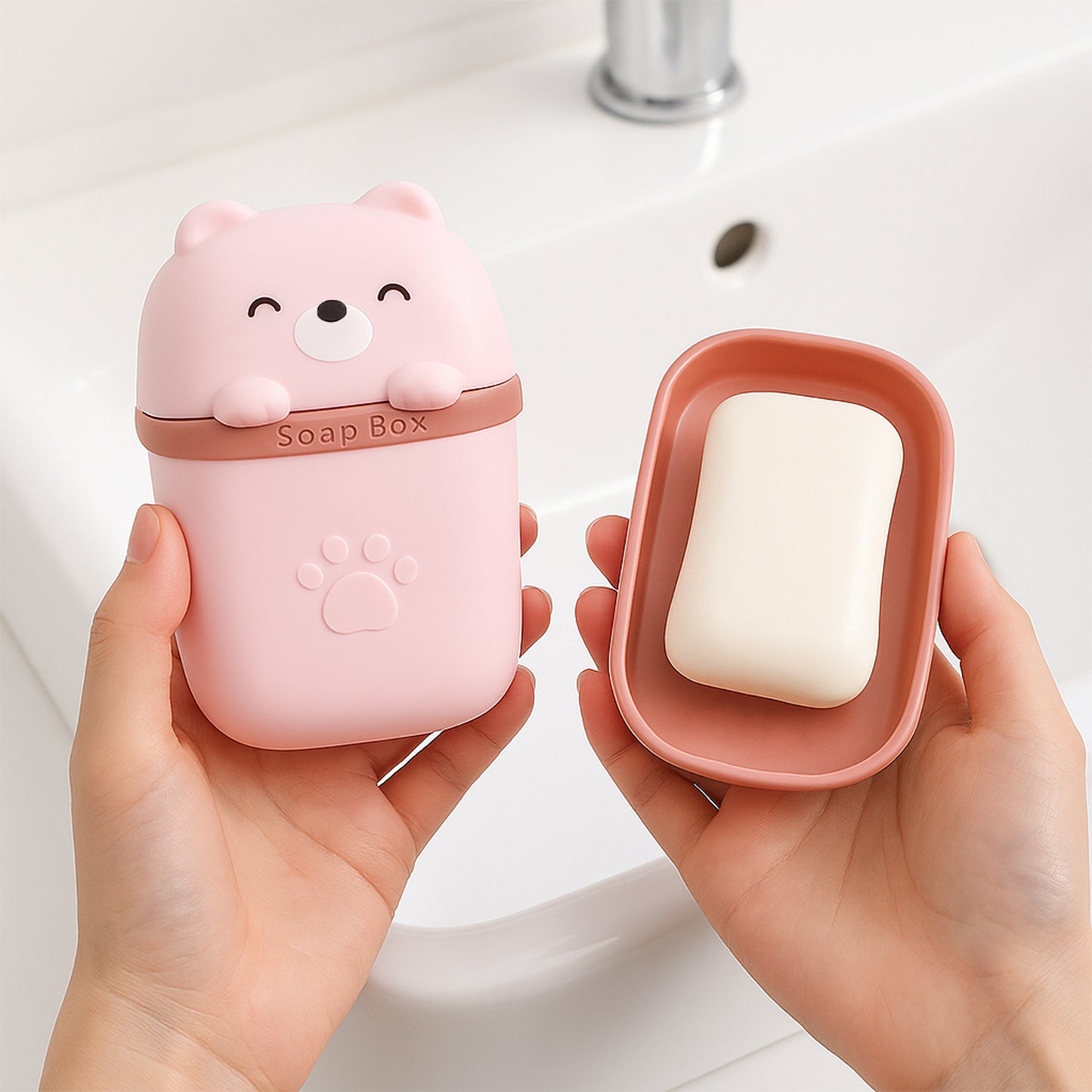 Cute Bear Shaped Soap Case (1 Pc) - Happy Price - Image 5