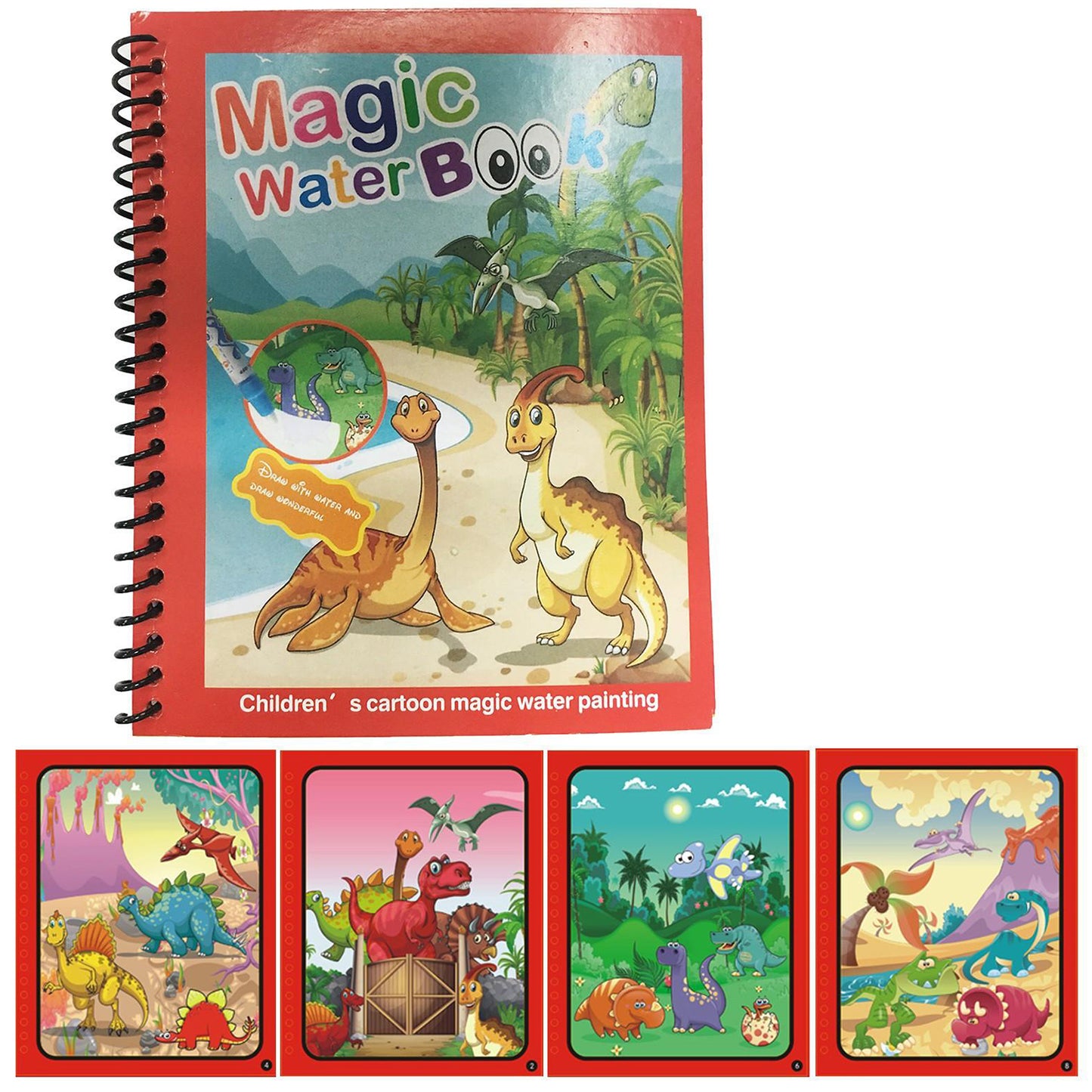 Magic Water Quick Dry Book Water Coloring Book Doodle With Magic Pen Painting Board - Happy Price - Image 3