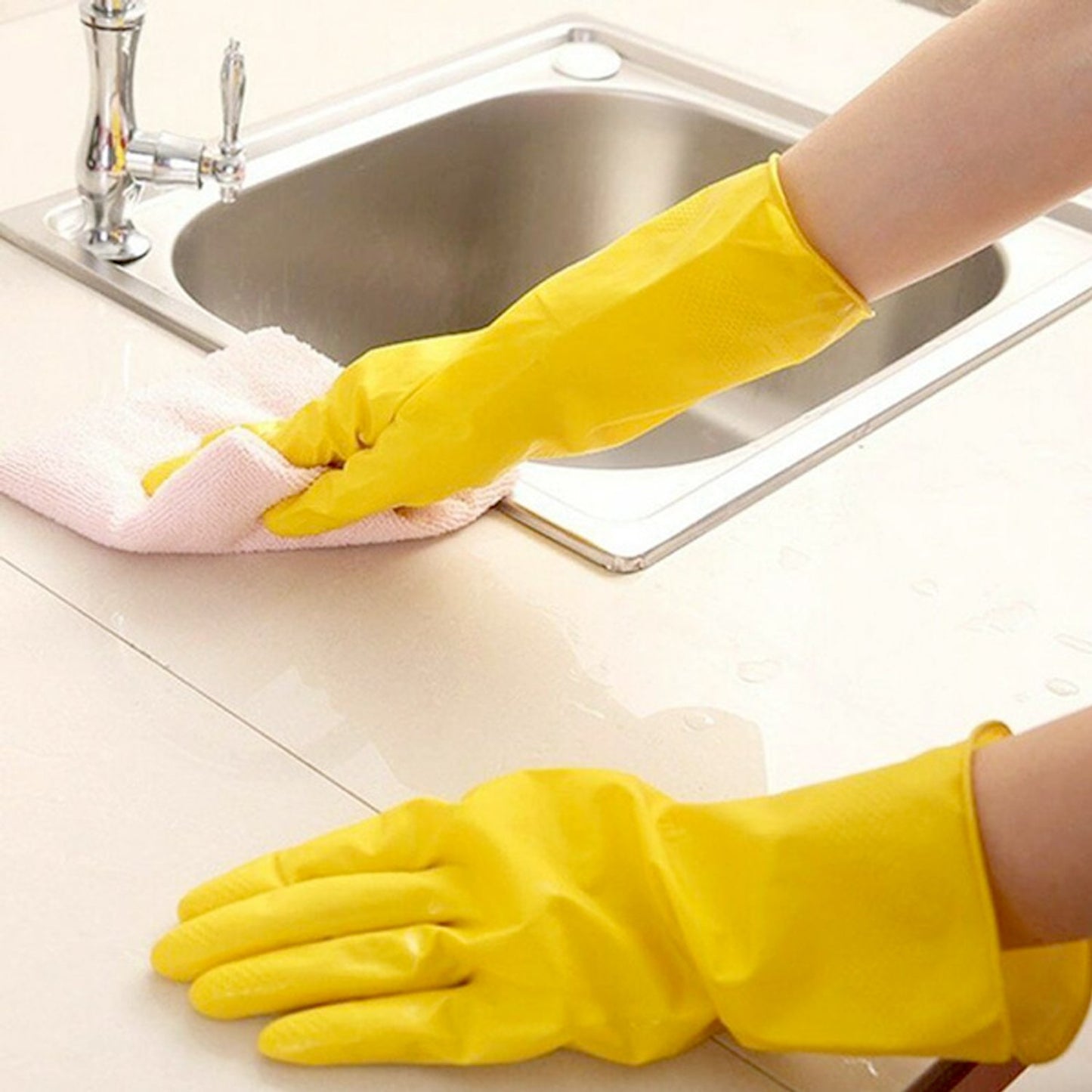Multipurpose Rubber Reusable Cleaning Gloves - Happy Price - Image 4