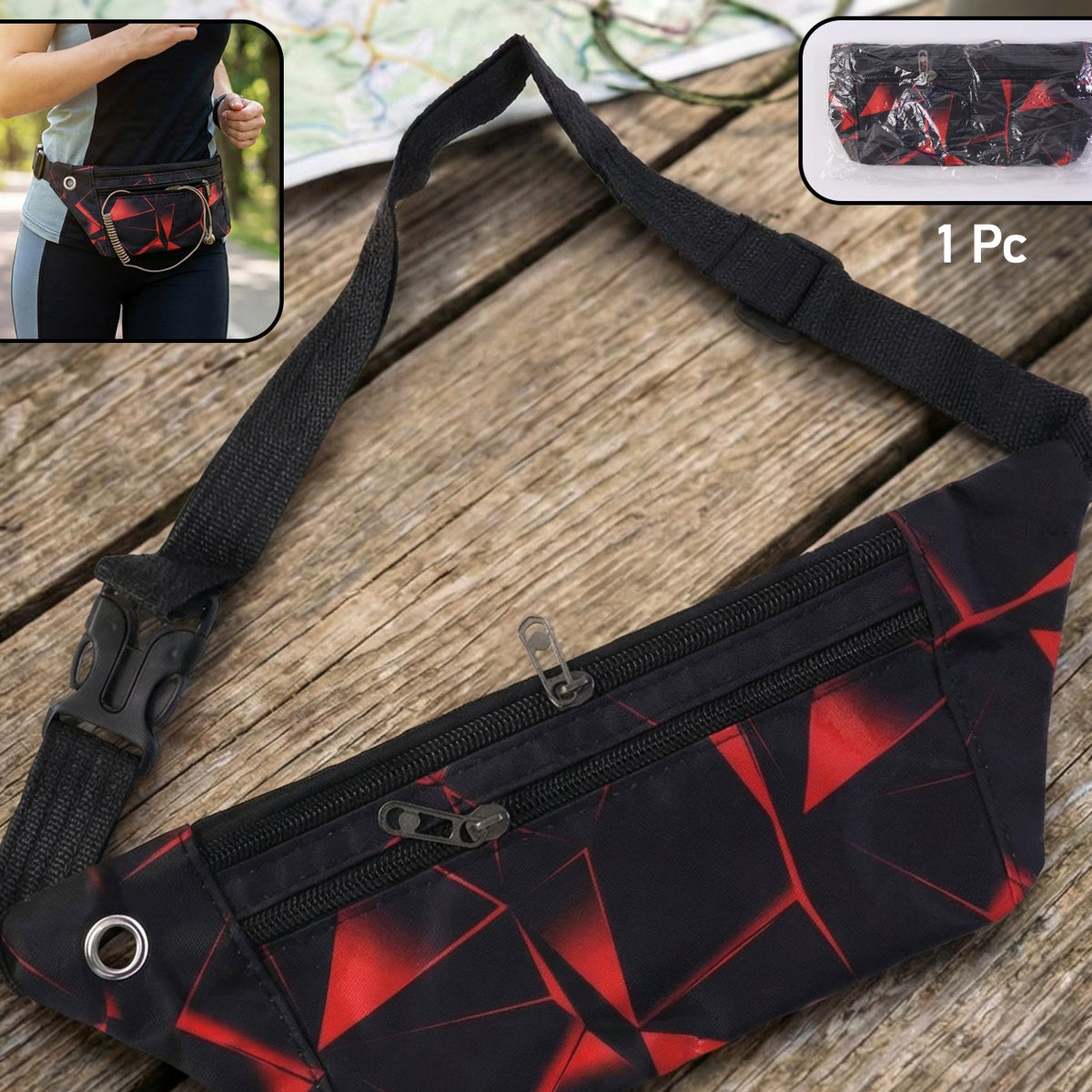 Adjustable Sports Waist Pouch - 1 Pc - Happy Price - Image 1
