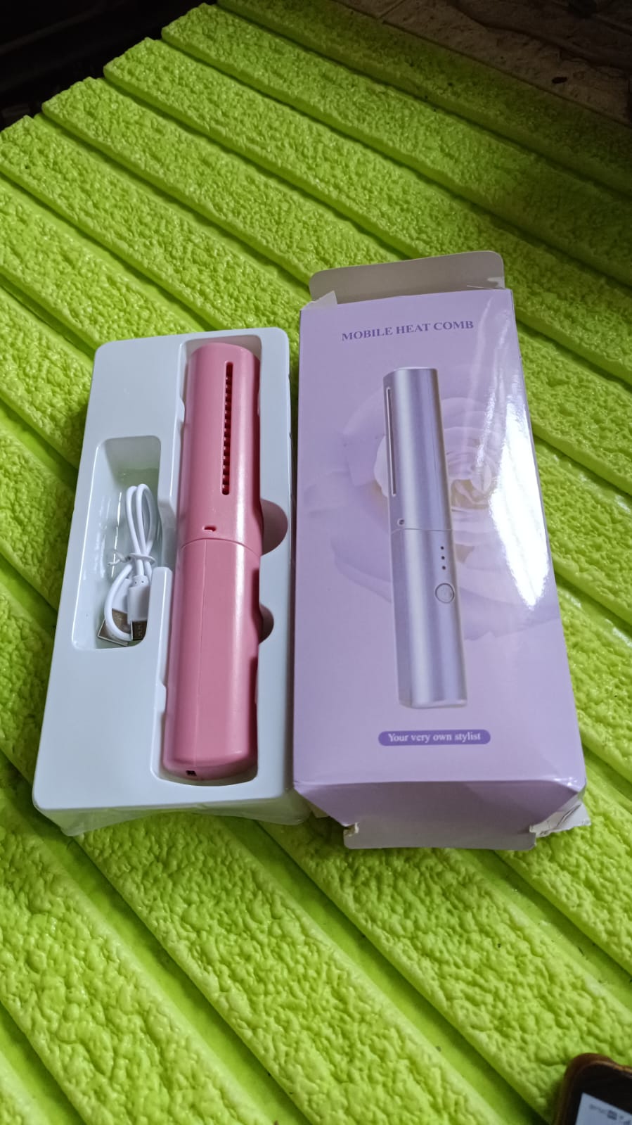 Rechargeable Mini Hair Straightener Travel Portable Usb Charging Cordless Hair Straightener Bursh Three Temperature Adjustments Flat Iron Comb (1 Pc) - Happy Price - Image 7