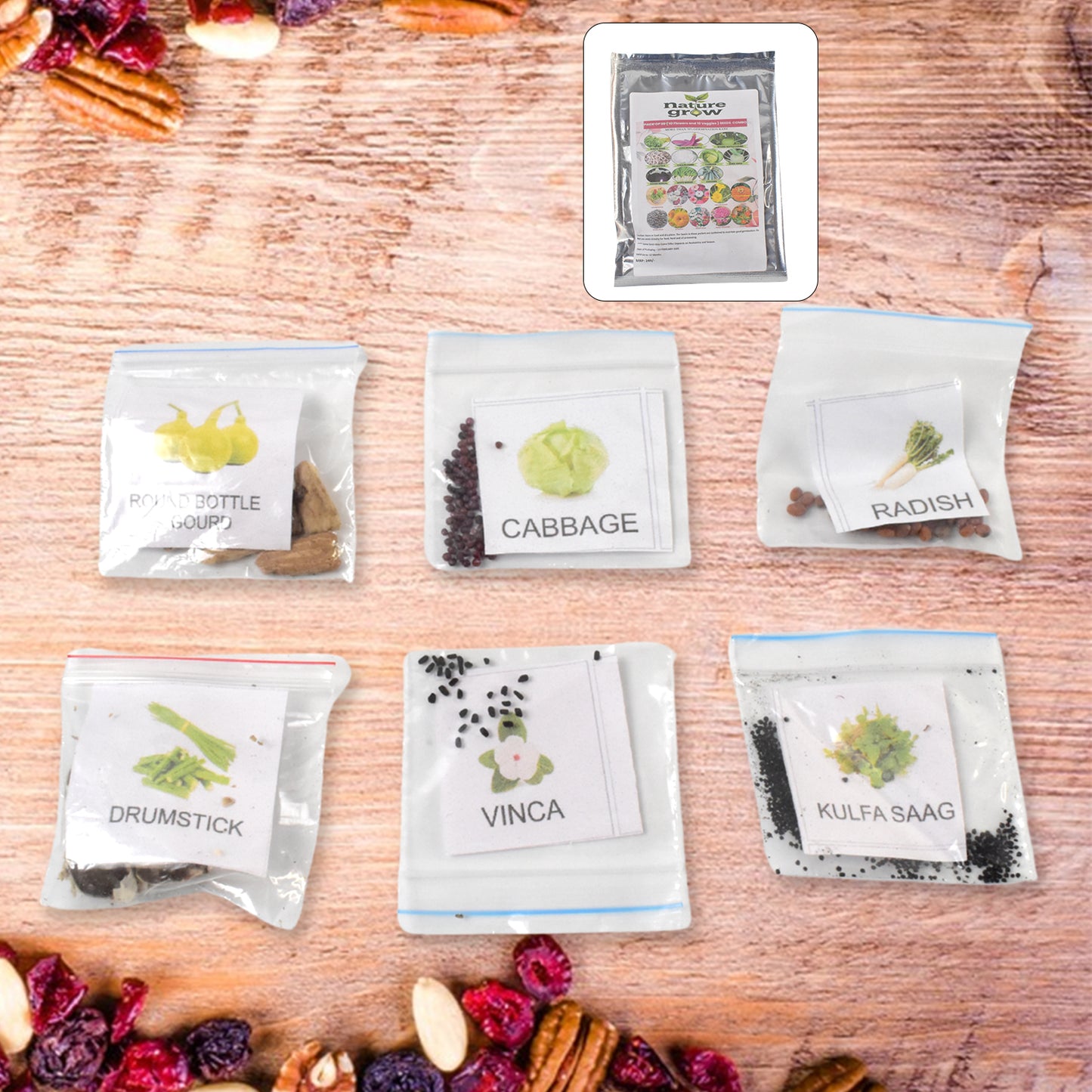 20 Varieties Of Vegetable Flower Seeds Combo (1 Pkt. 20 Varieties) - Happy Price - Image 2