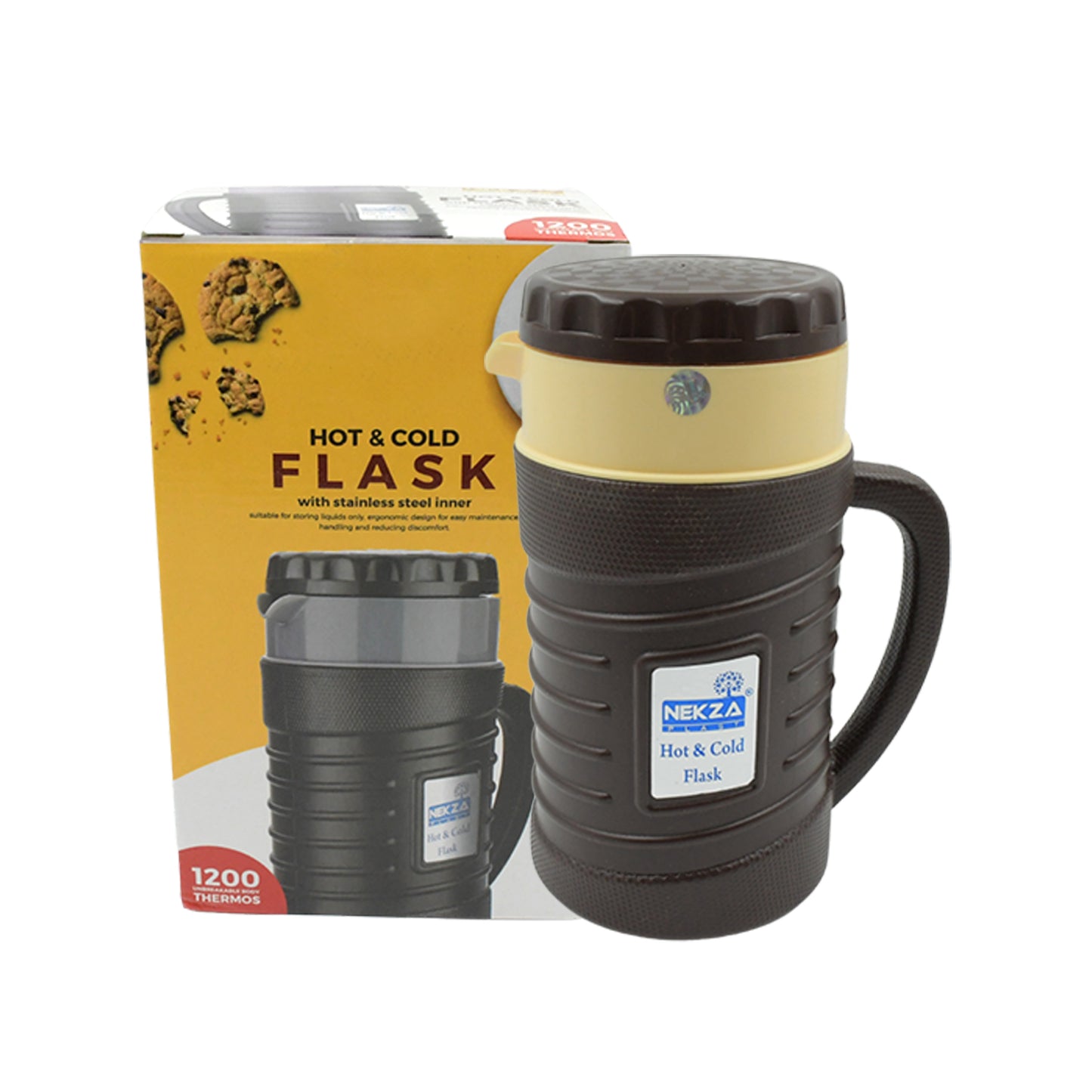 Thermos Insulated Flask Or Hot Kettle Plastic Innner Steel Insulated Tea Kettle Hot And Cold Premium Tea Kettle Kettle Easy To Carry Leak Proof Tea Jug Coffee Jug Water Jug Hot Beverag (1200 Ml 1700ml ) - Happy Price - Image 5