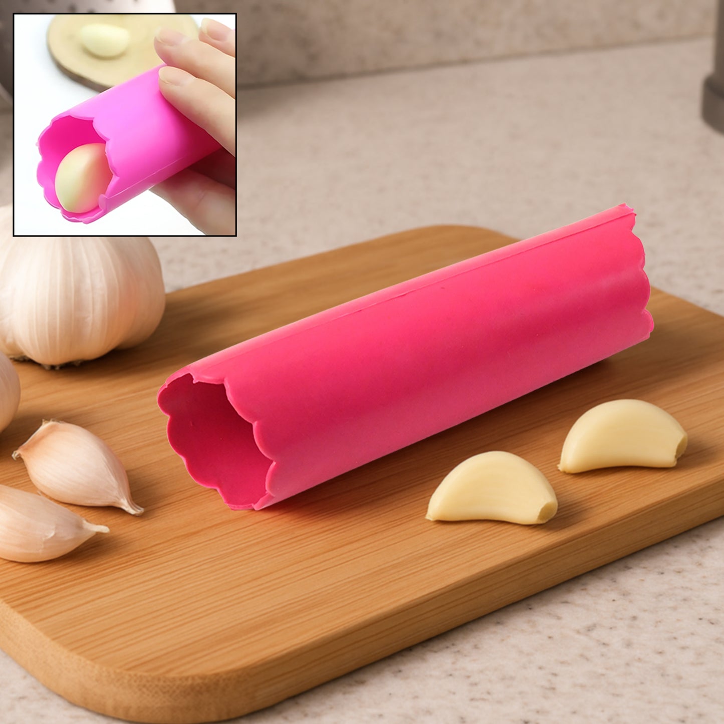 Silicone Garlic Peeler Tube Easy Hand Roller Peeling Tool (1 Pc) - Happy Price - Image 7