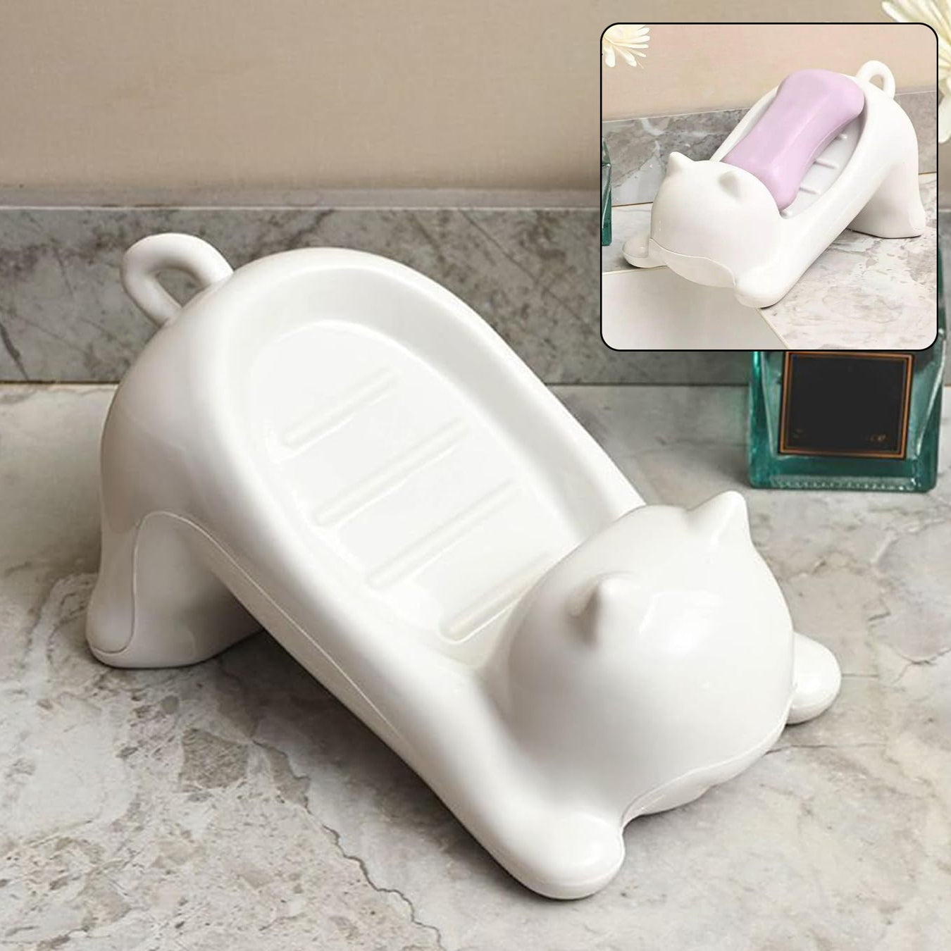 Cartoon Animal Shape Soap Dish Holder (1 Pc) - Happy Price - Image 1