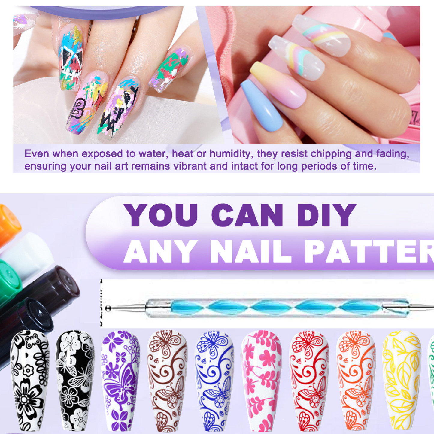 Nail Art Point Pen Set - 5 Pcs for Creative Designs - Great Price - Image 3