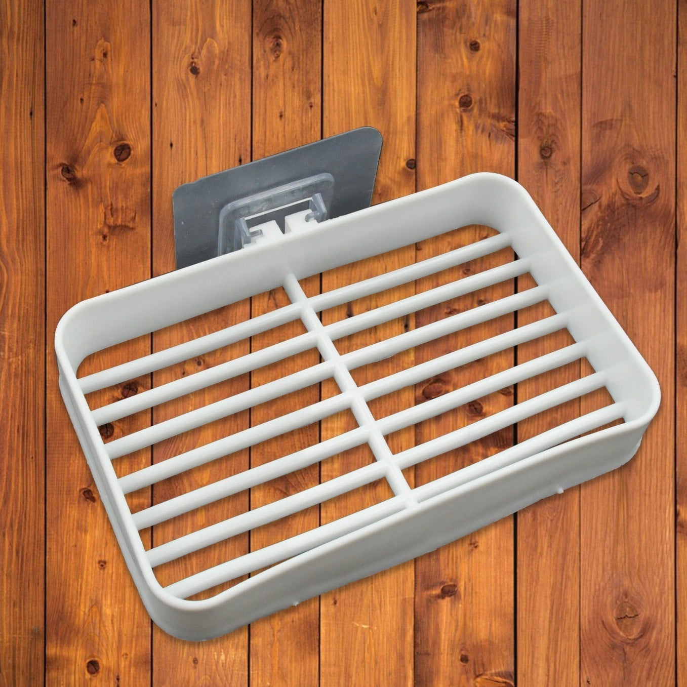 Soap Dish Holder For Bathroom Shower Wall Mounted Self Adhesive Soap Holder Saver Tray-plastic Sponge Holder For Kitchen Storage Rack Soap Box (Plastic Box) - Happy Price - Image 1