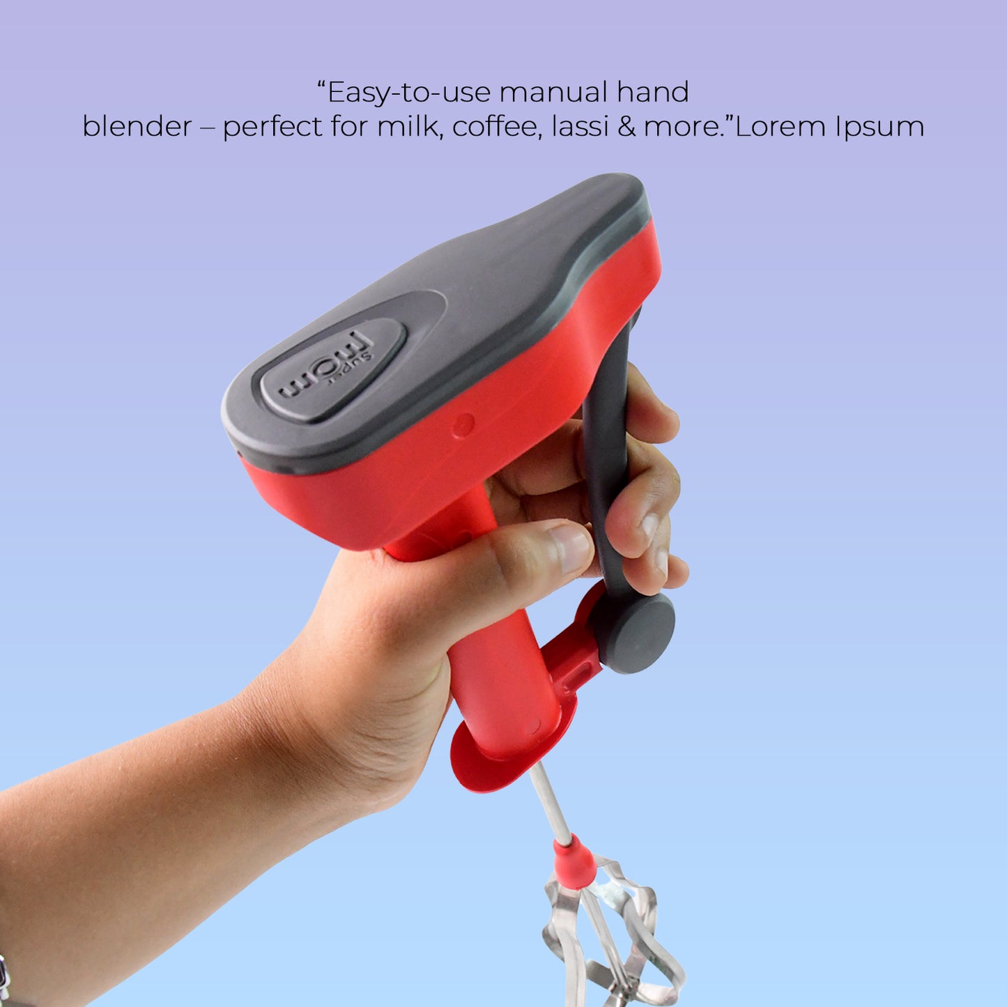 Supermom Handheld Power Blender with Stainless Steel Whisk for Beating, Liquidizing & Churning - Happy Price - Image 5