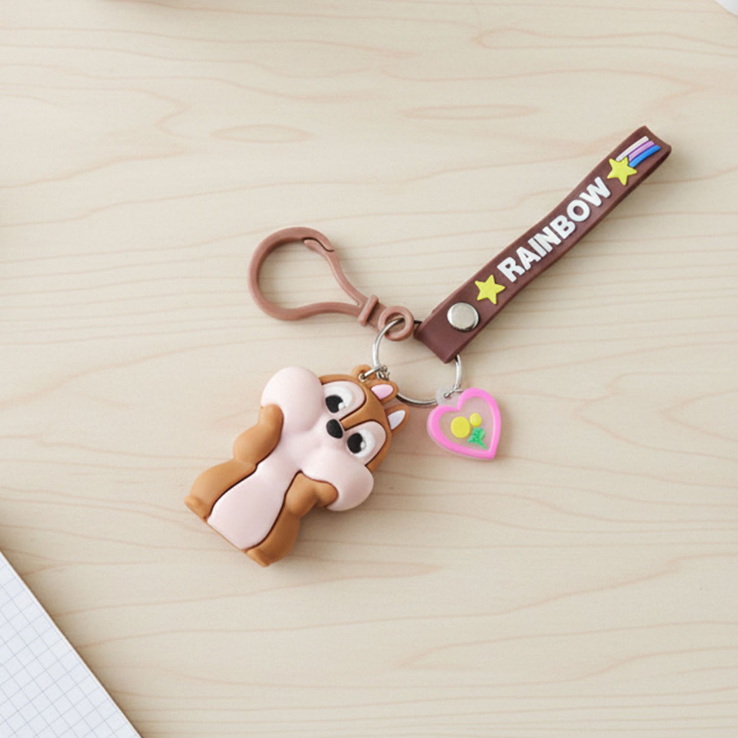 Cute Animal Silicone Keychain with Rainbow Strap - 1 Pc - Happy Price - Image 6
