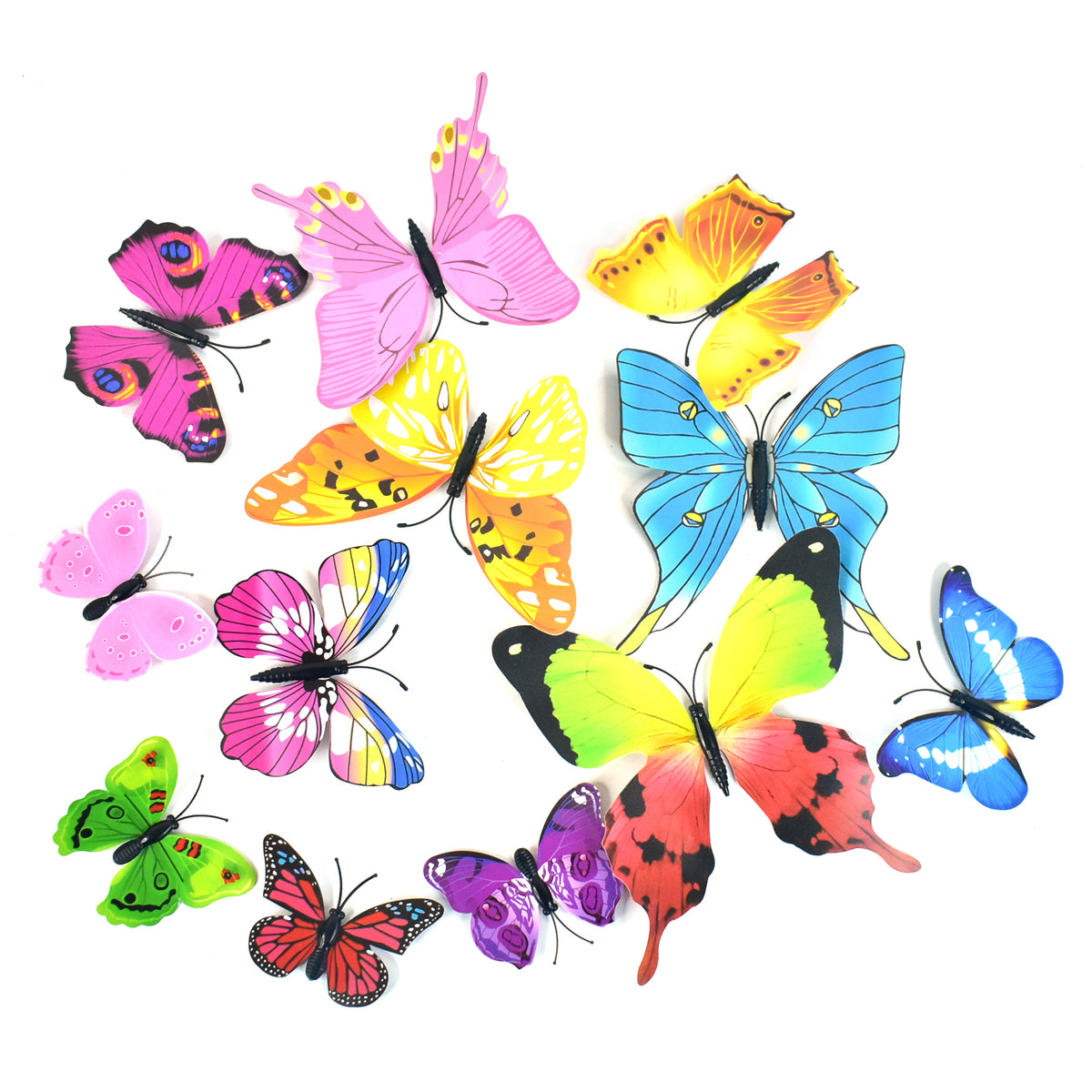 Decorative Colorful Butterfly Wall Stickers (12 Pc Set) - Happy Price - Image 2