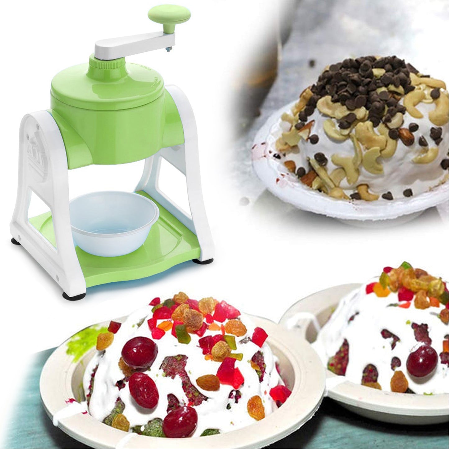 Ice Gola Maker Ice Snow Maker Machine Ice Crusher Indoor Outdoor Manual With Steel Blade Antislip Grip - Happy Price - Image 4