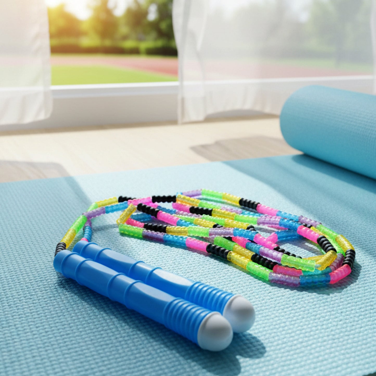 Adjustable Beaded Skipping Rope for Fitness - 1 Set - Happy Price - Image 6