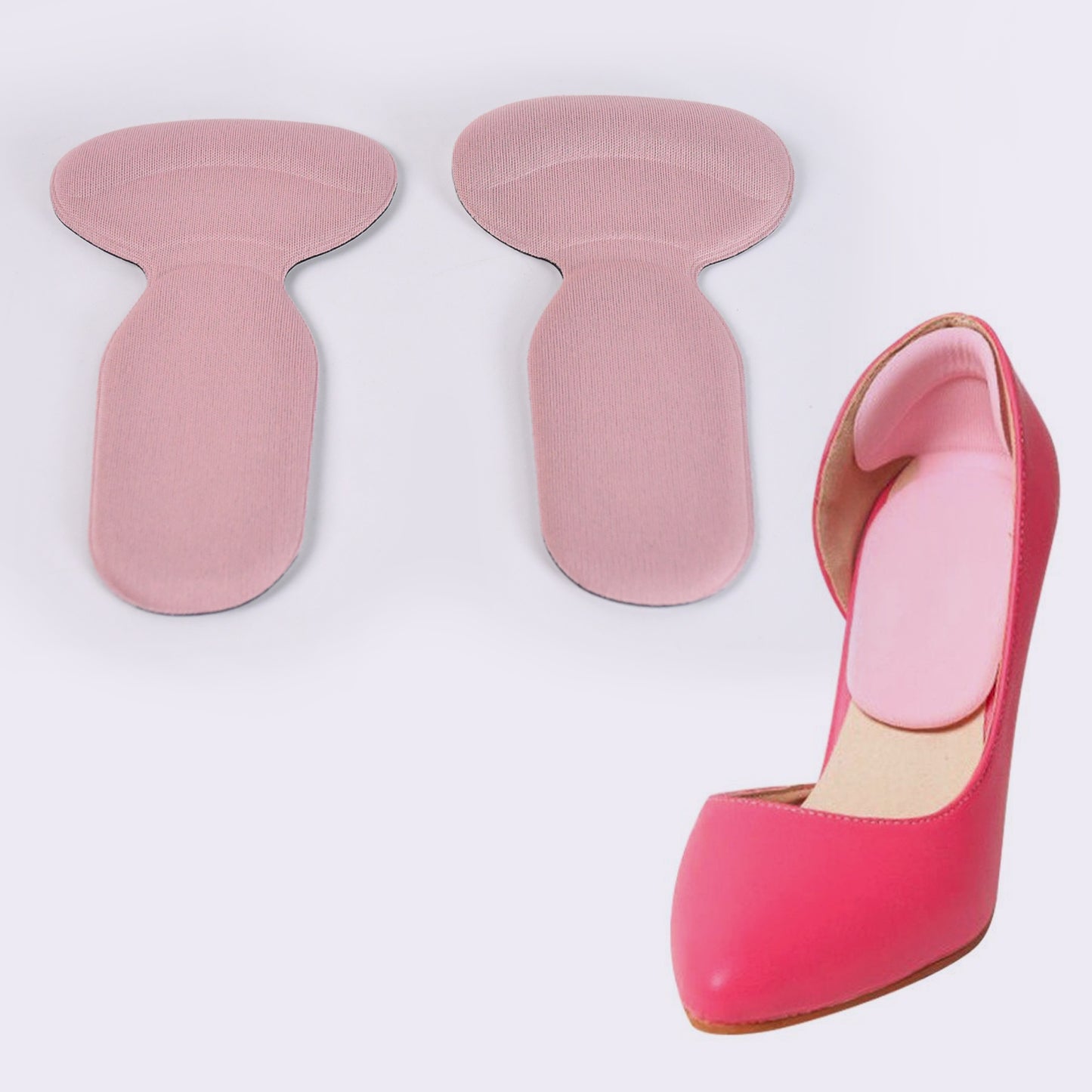 2 In 1 T Shaped Silicone Self Adhesive Shoe Heel Pads Insoles (1 Pair) - Happy Price - Image 2
