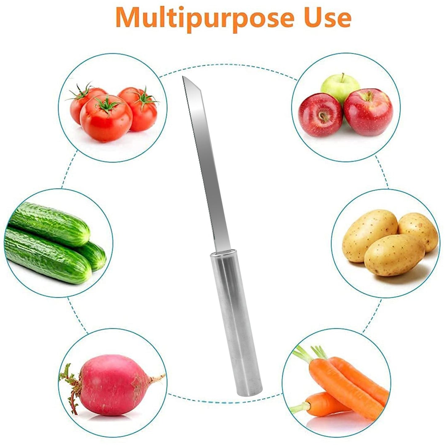 Utility Knife Stainless Steel Blade With Strong Grip (Pack Of 12) - Happy Price - Image 3