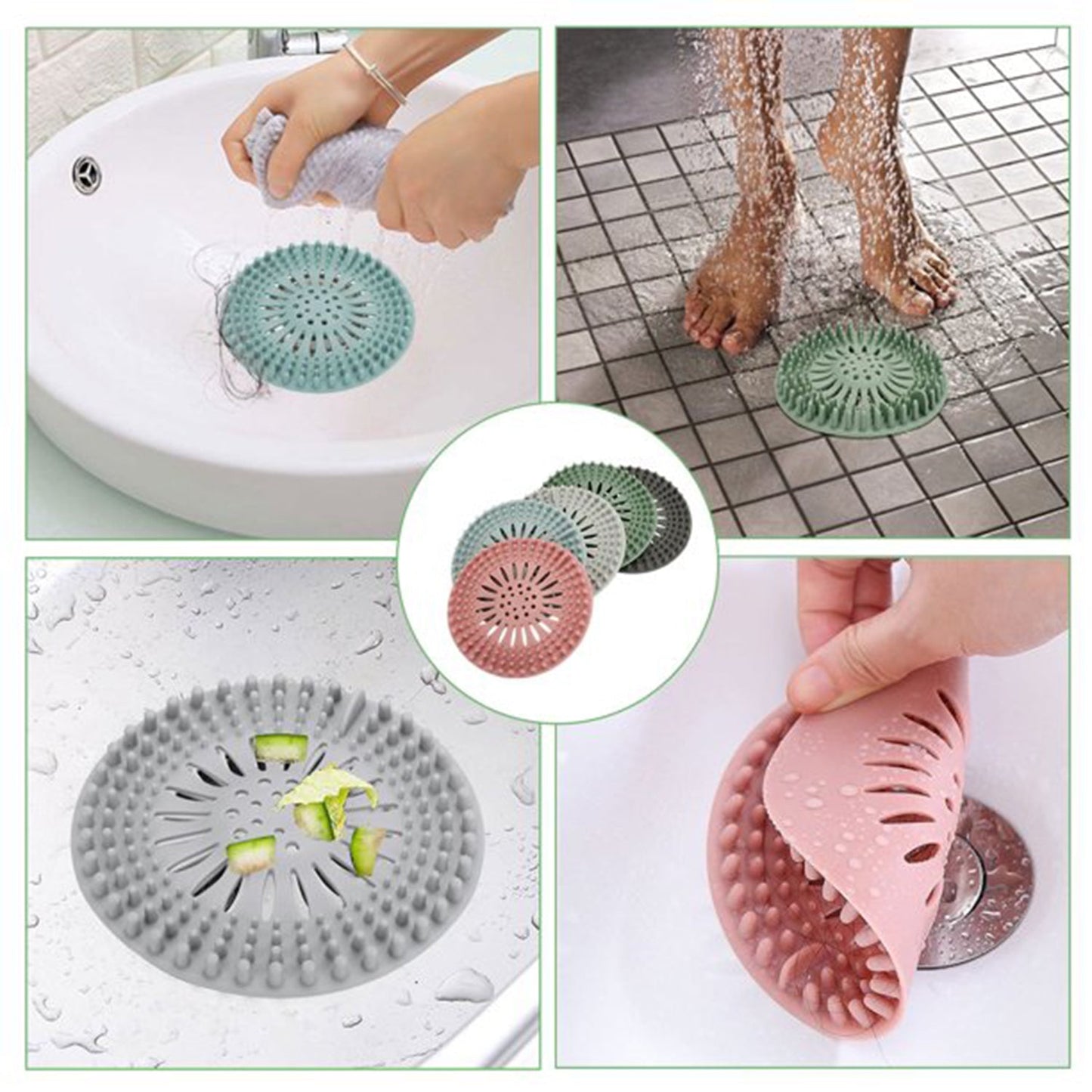 Shower Drain Cover Used For Draining Water Present Over Floor Surfaces Of Bathroom And Toilets Etc. - Happy Price - Image 2