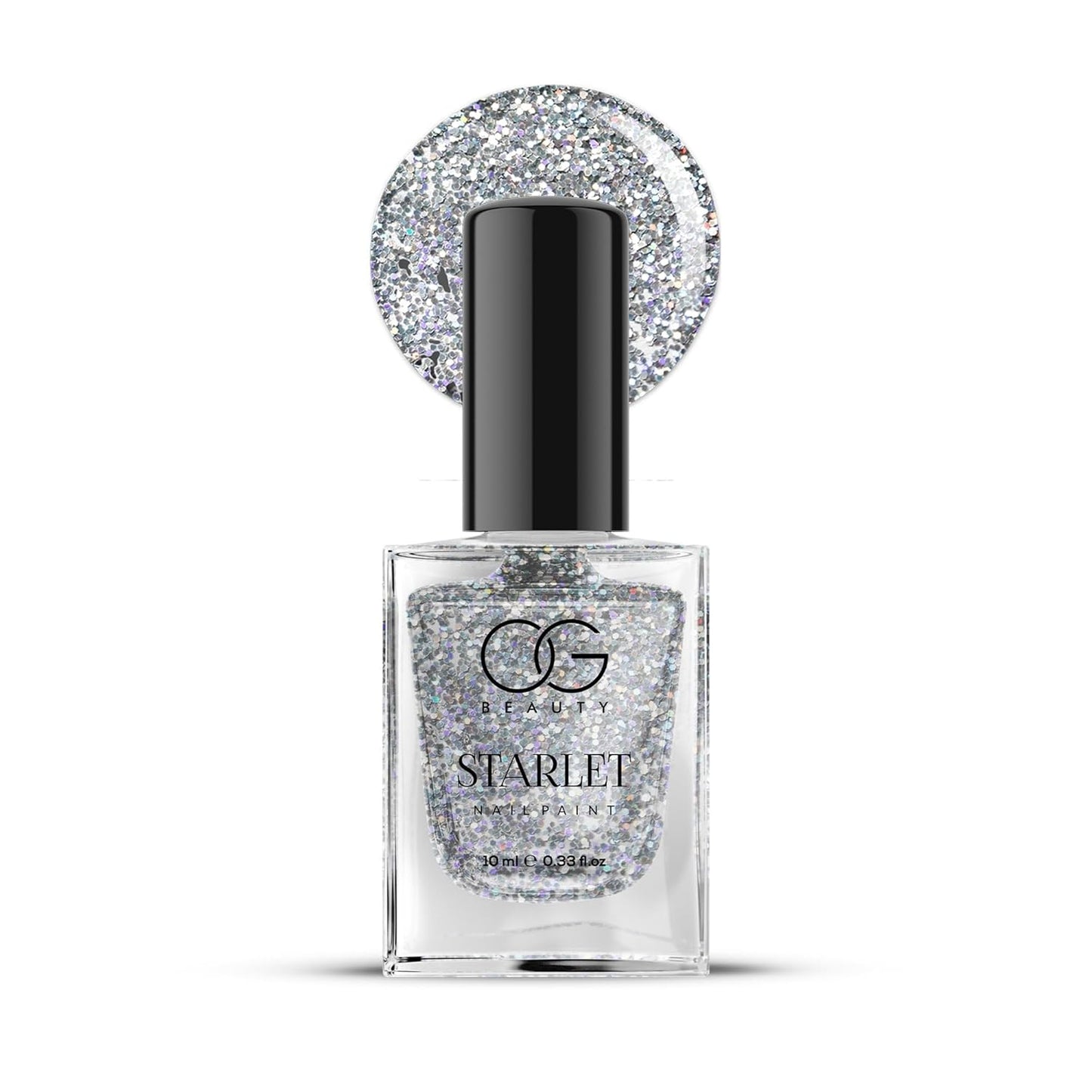 Silver Moonlight Glitter Nail Paint - 10 ML, 1 Pc - Happy Price - Image 2