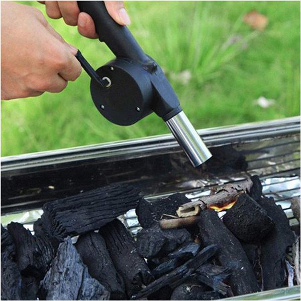 Portable Hand Crank Air Blower Fan For Charcoal Grill Bbq - Happy Price - Image 2