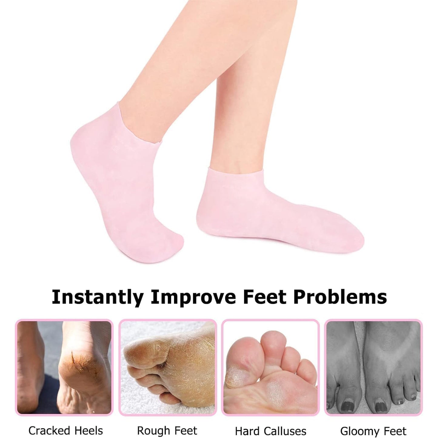 Silicone Moisturizing Socks (1 Pair) - Happy Price - Image 4