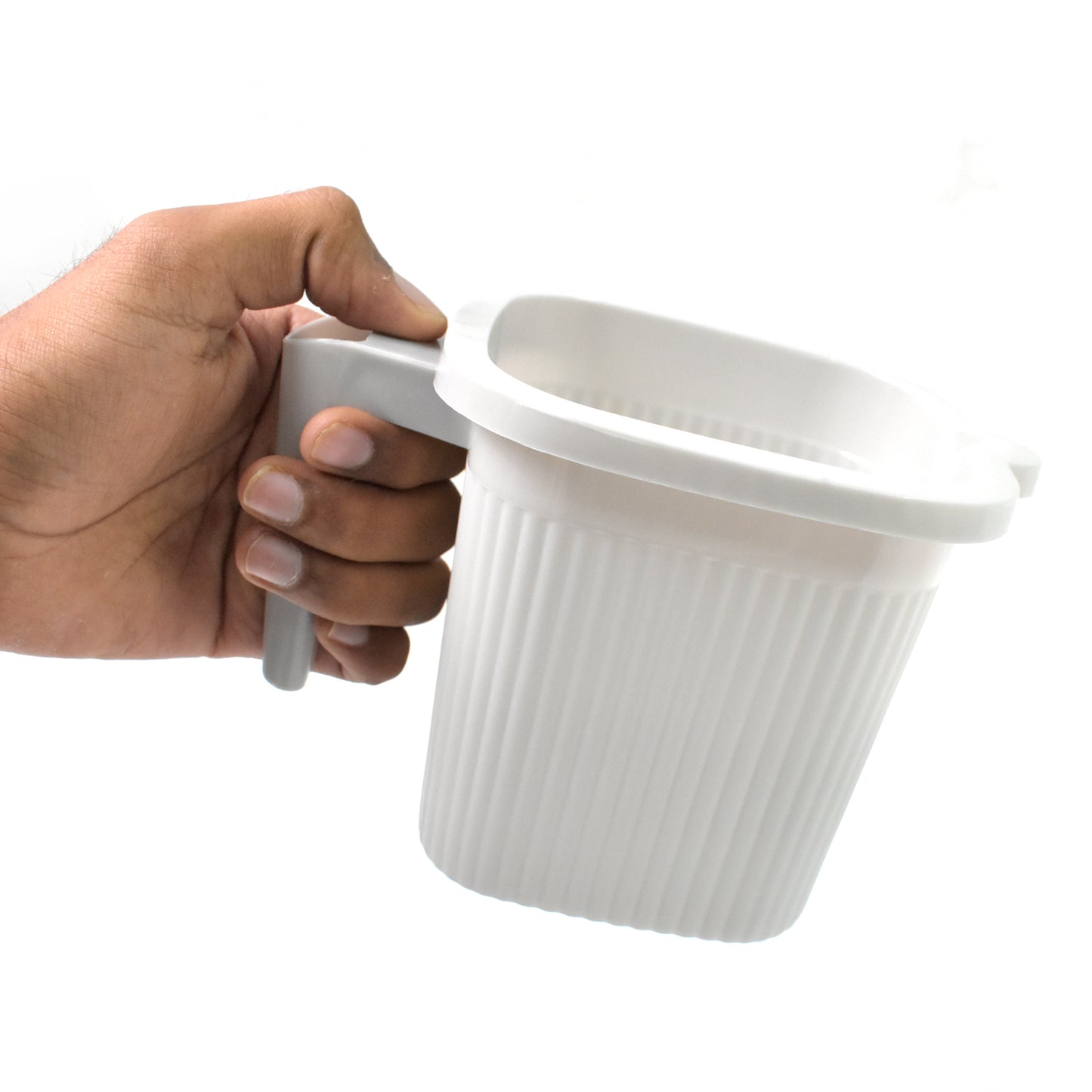 Plastic Square Bath Water Mug (4 Pc 1000 Ml Mix Color) - Happy Price - Image 4