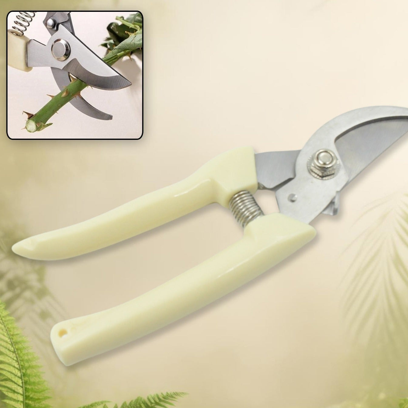 Stainless Steel Pruning Shears With Sharp Blades And Comfortable Handle - Durable Hand Pruner For Comfortable And Easy Cutting Heavy Duty Gardening Cutter Tool Plant Cutter For Home Garden Wood Bran (1 Pc) - Happy Price - Image 1