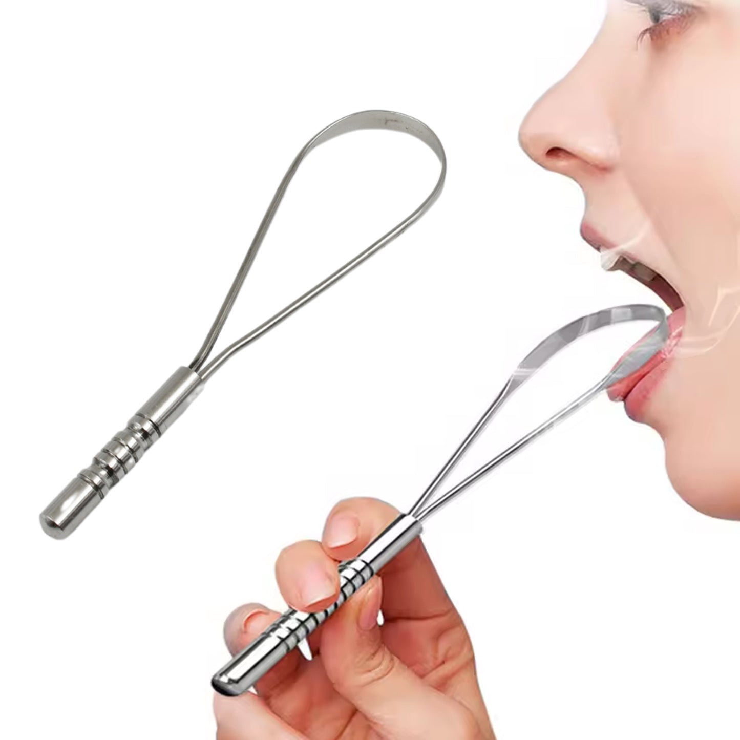 Steel Tongue Cleaner Tongue Scraper (1 Pc) - Happy Price - Image 6