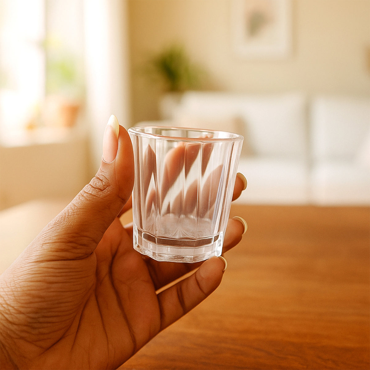 LED Shot Glasses Set of 6 Pcs with Faceted Design for Parties - Happy Price - Image 3