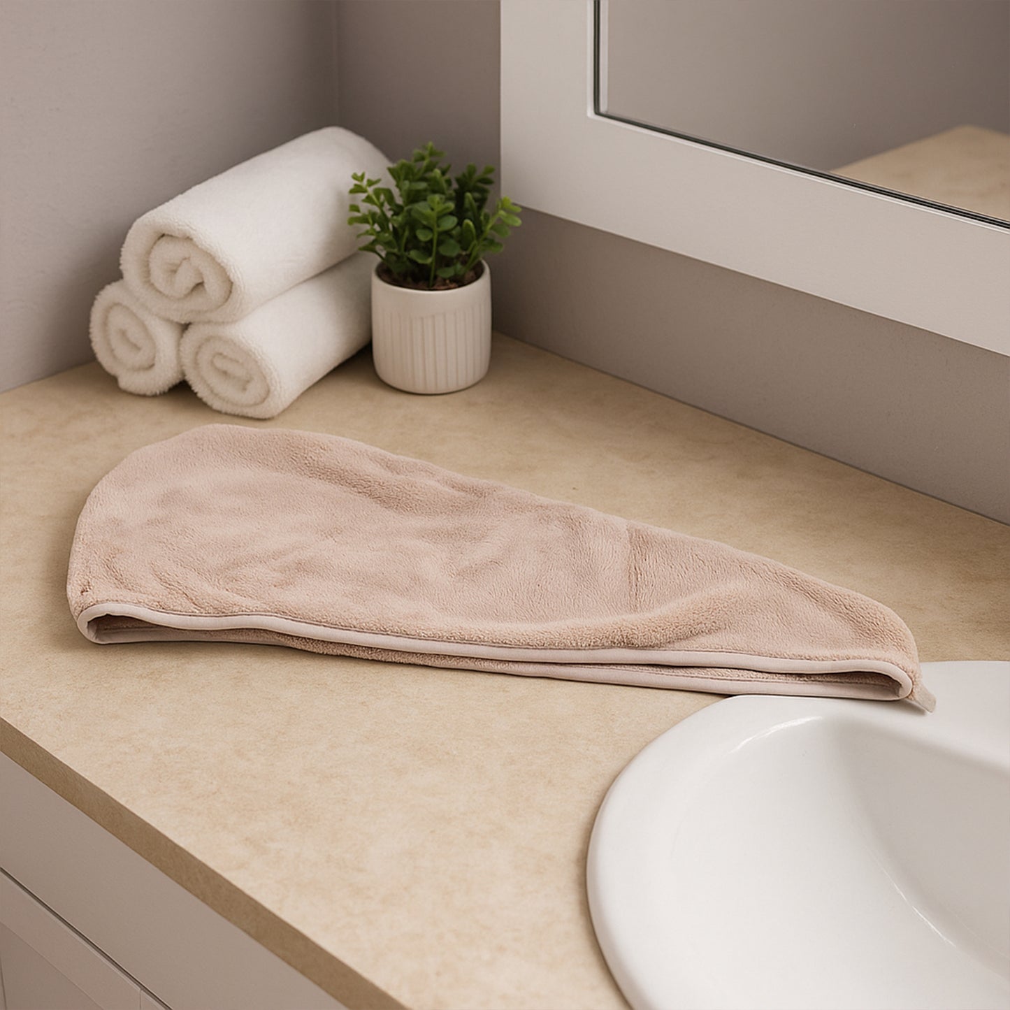 Microfiber Hair Turban for Quick Drying - Super Absorbent & Gentle (1 Pc) - Happy Price - Image 3