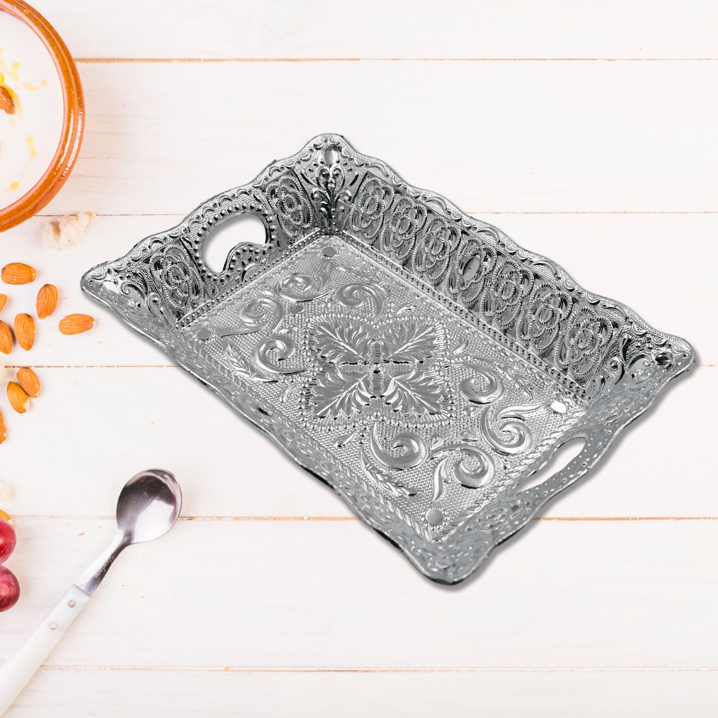 Decorative Mukhwas Serving Tray Serving Mukhwas Plate Fancy Candy Tray Dry Fruit Serving Tray - Happy Price - Image 3