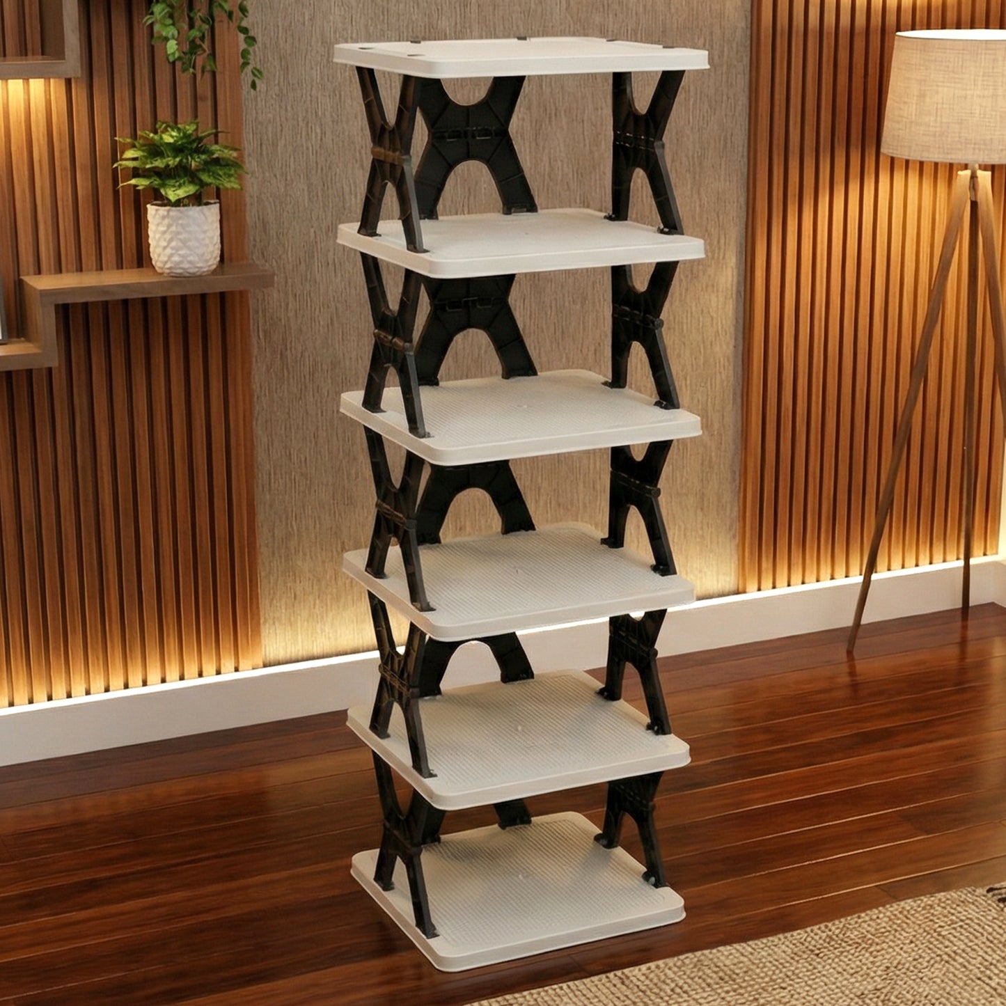 6 Tier Rectangular Shoe Rack Organizer for Home Entryway - Happy Price - Image 2