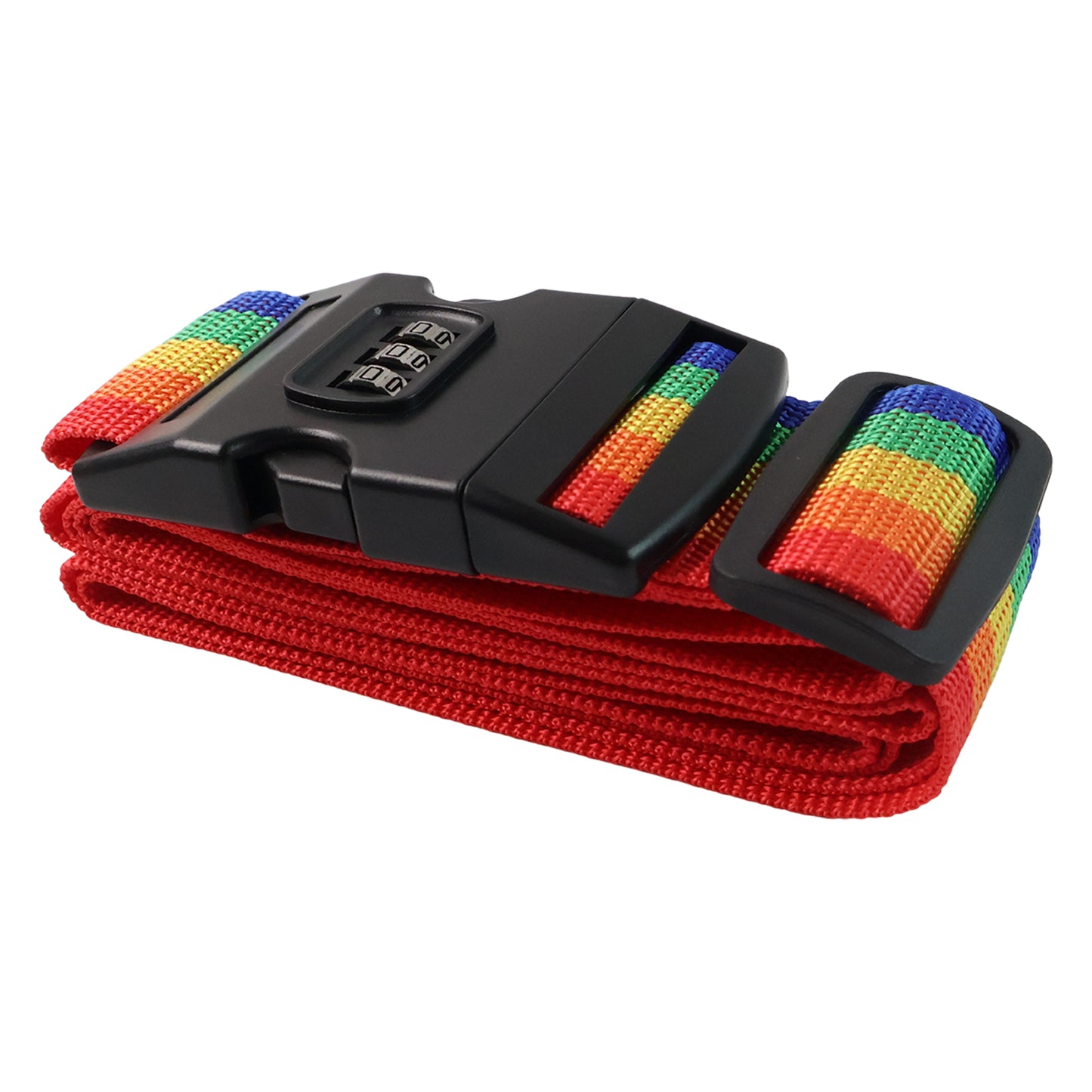 Rainbow Luggage Strap with 3-Digit Combination Lock - 1 Pc - Happy Price - Image 2
