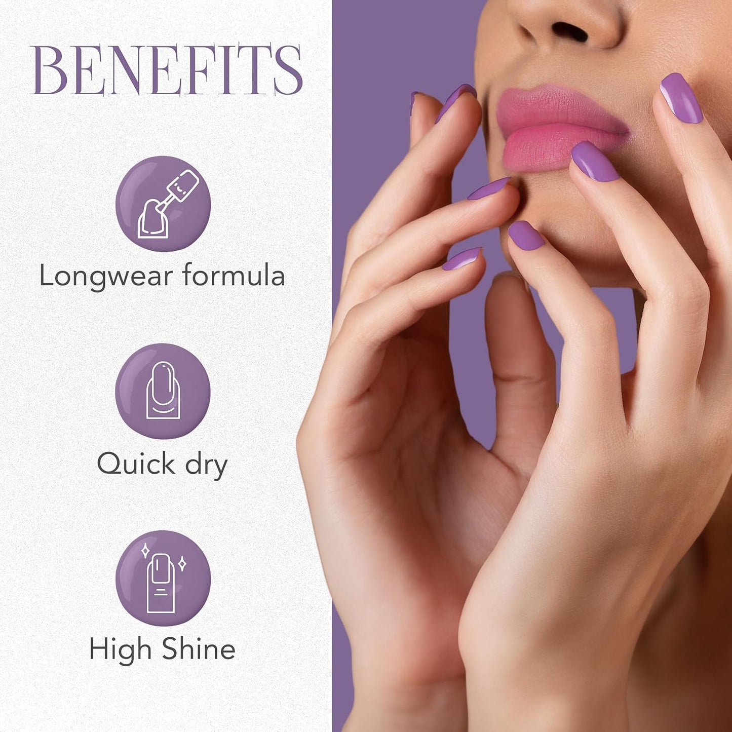 Berry Eclipse Gel Intense Nail Polish - 10 ML, Long-Lasting Glossy Finish - Happy Price - Image 4