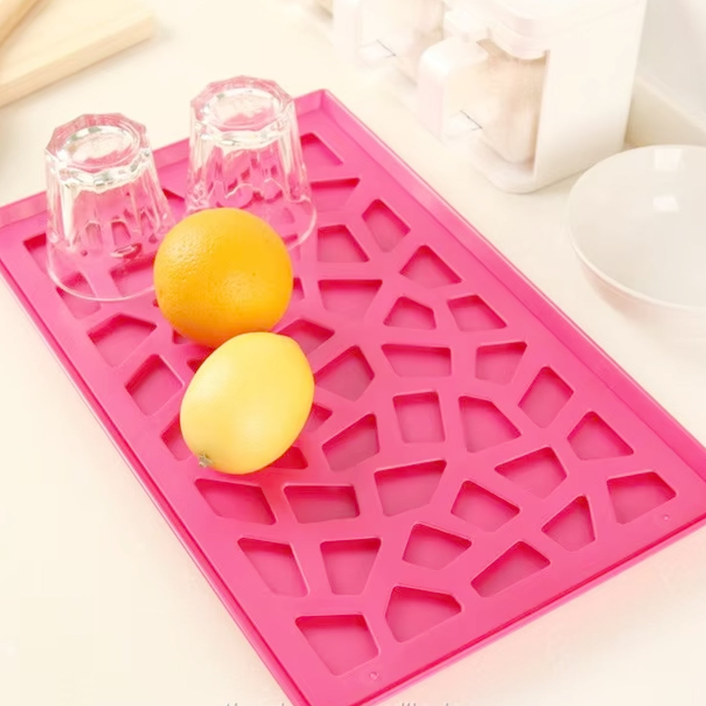 Plastic Kitchen Tray With Modern Hollow Design (40x25 Cm) - Happy Price - Image 5