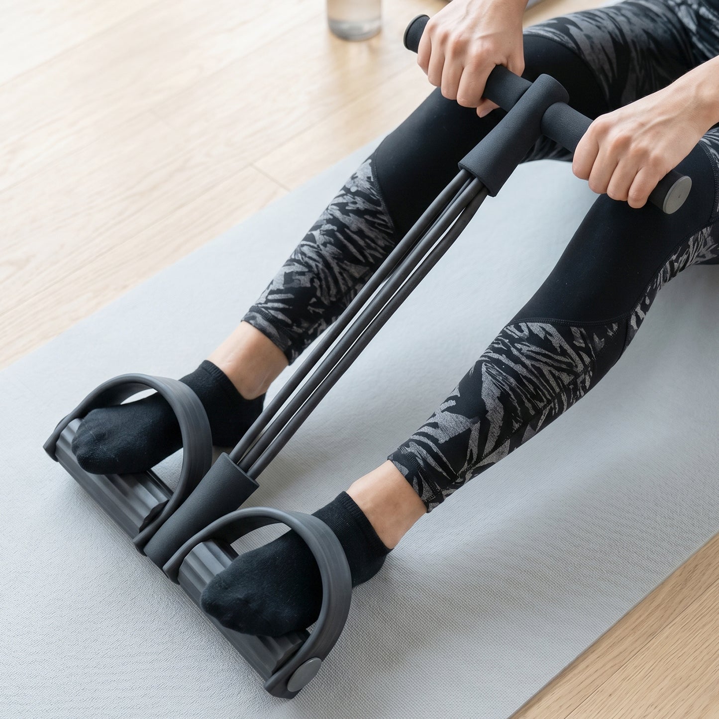 Portable Pull Rope Exerciser with Foot Pedals for Full Body Fitness (1 Pc) - Happy Price - Image 3
