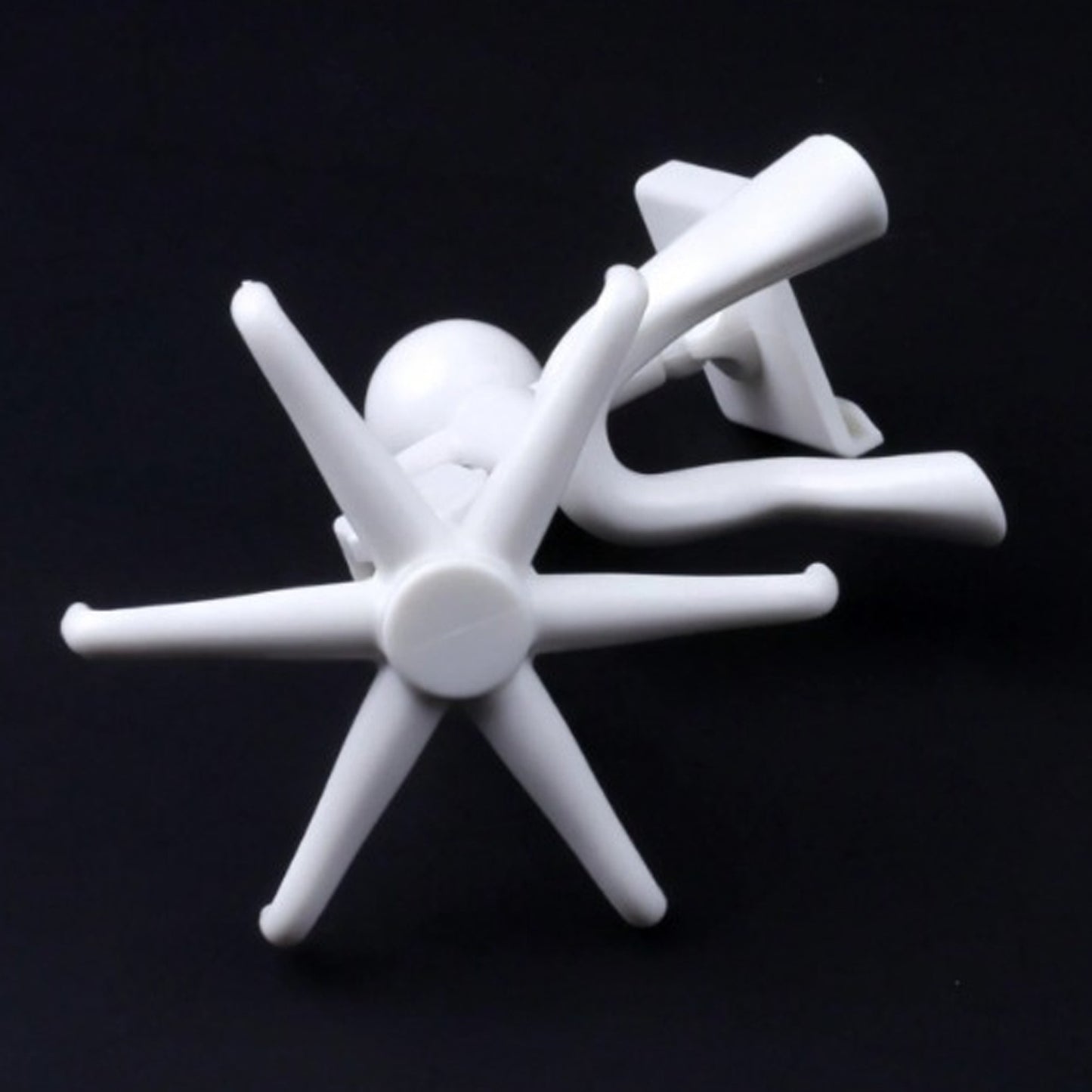 360 Degree Rotating Figure 6 Claw Kitchen Utensils Holder Hook Organizerkitchen Rack Non-punching And Trace Sticky Hook For Bathroom Door Wall White (1 Pc ) - Happy Price - Image 4