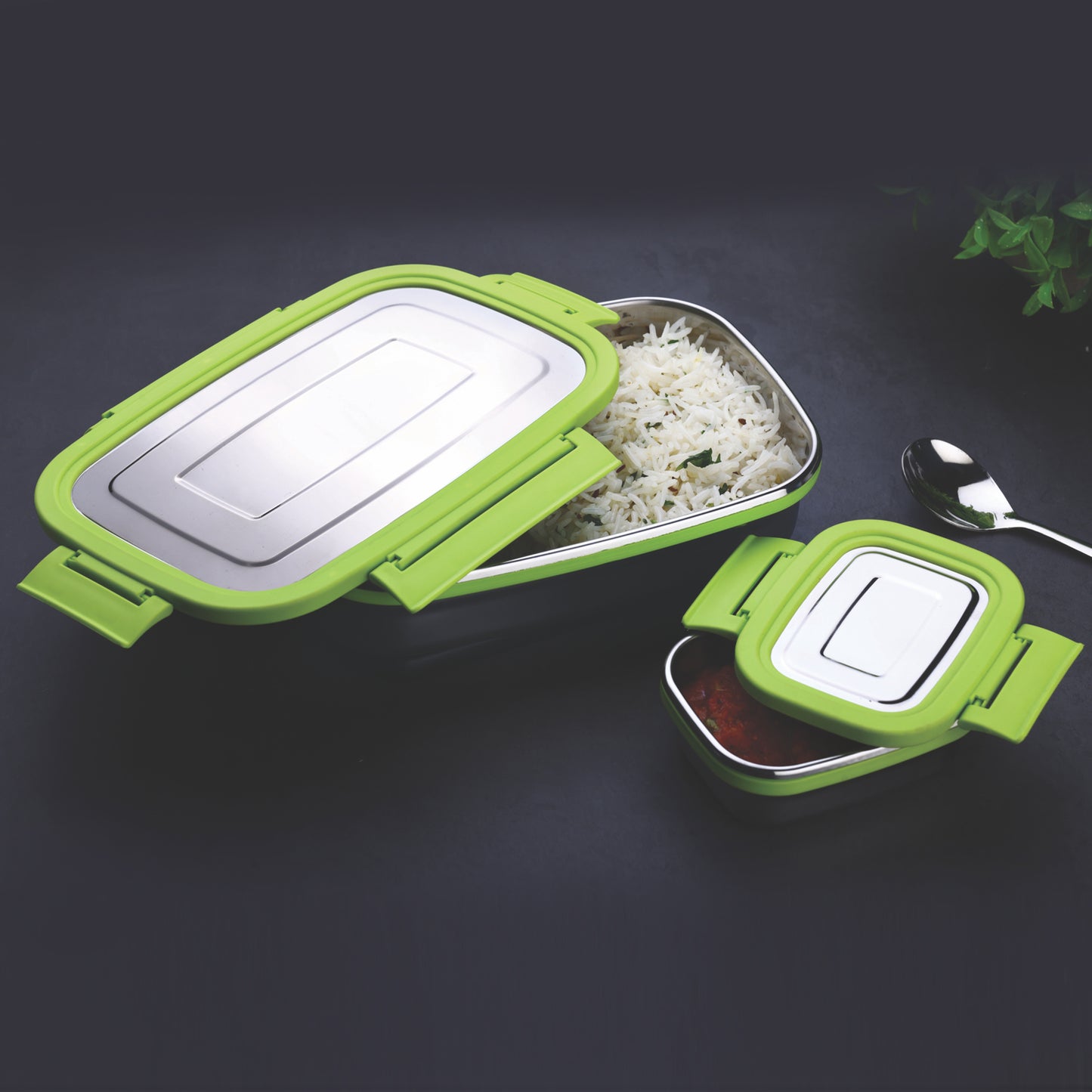 Ganesh Junior Stainless Steel Lunch Pack For Office School Use - Happy Price - Image 5