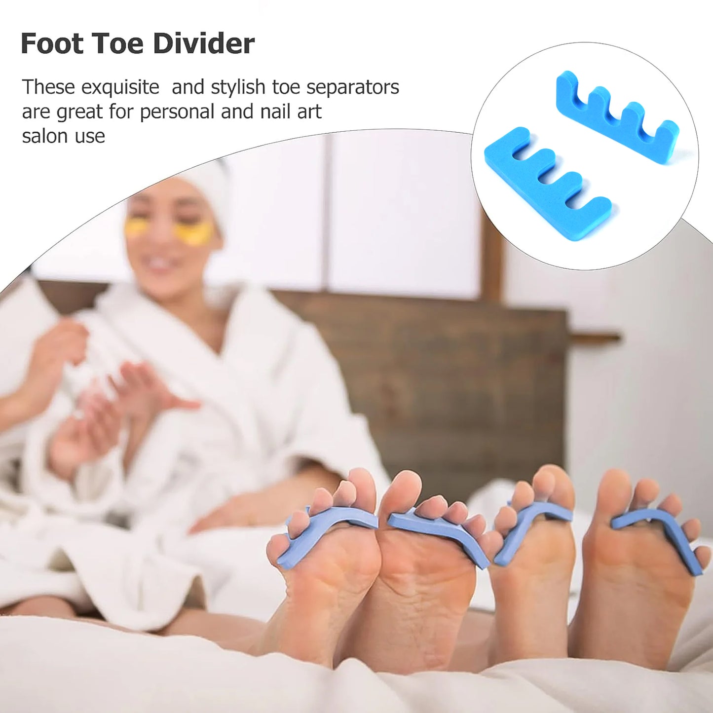 Toe Separators Toe Spacers Sponge Toe Stretcher Pedicures (1 Pair) - Happy Price - Image 3