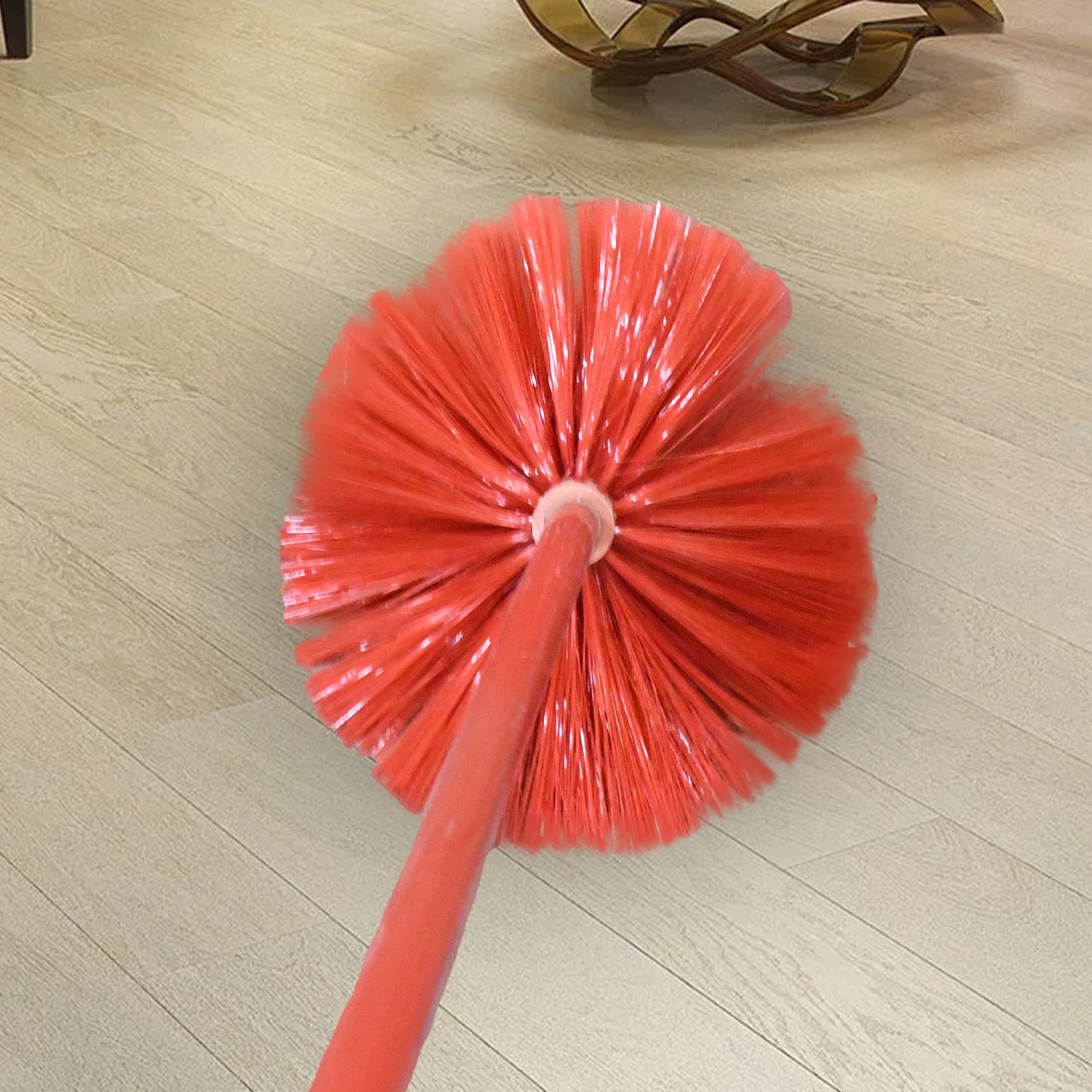 Cobweb Brush With Metal Strong Long Extendable Handle For Dusting Ceiling Cobweb Cleaning Brush For Lights Fans Webs Cleaning For Home Kitchen (90 Inch Moq - 6 Pc) - Happy Price - Image 3