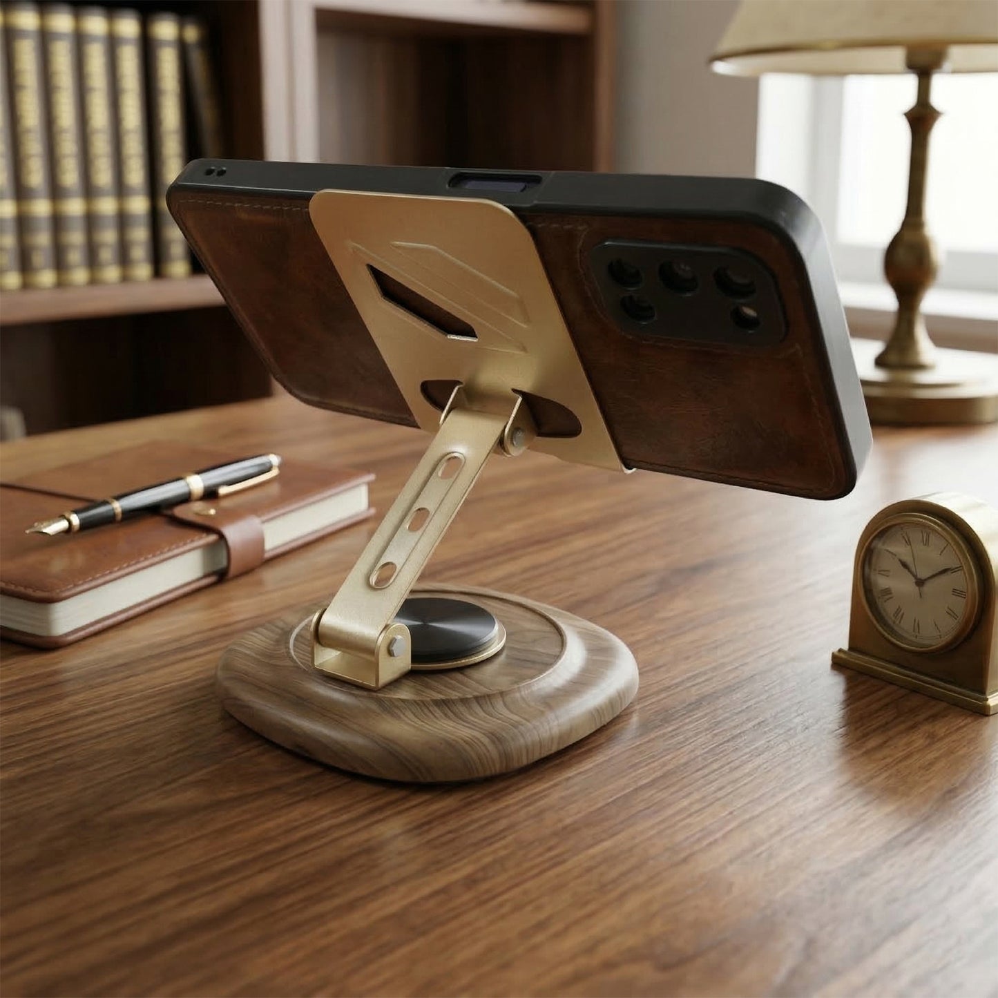 Adjustable Metal Phone Stand for Desk with Stable Plastic Base (1 Pc) - Great Price - Image 6