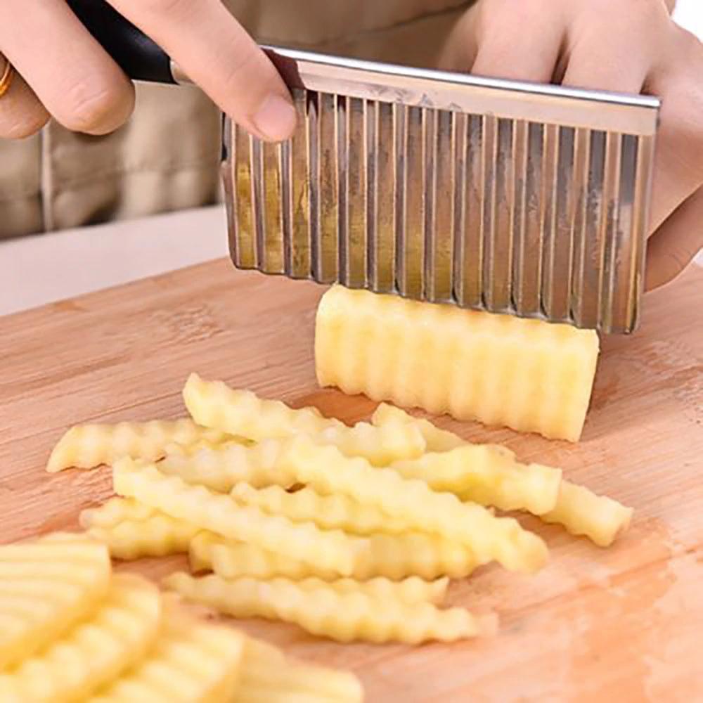 Stainless Steel Vegetable Salad Chopping Knife Crinkle Cutters - Happy Price - Image 3
