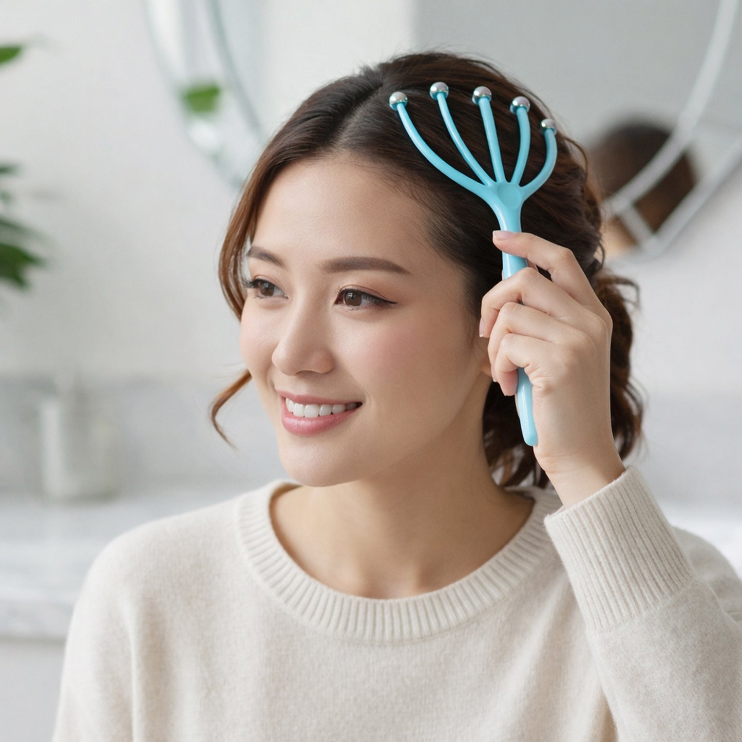 Handheld Scalp Massager with Rolling Balls - 1 Pc - Happy Price - Image 3