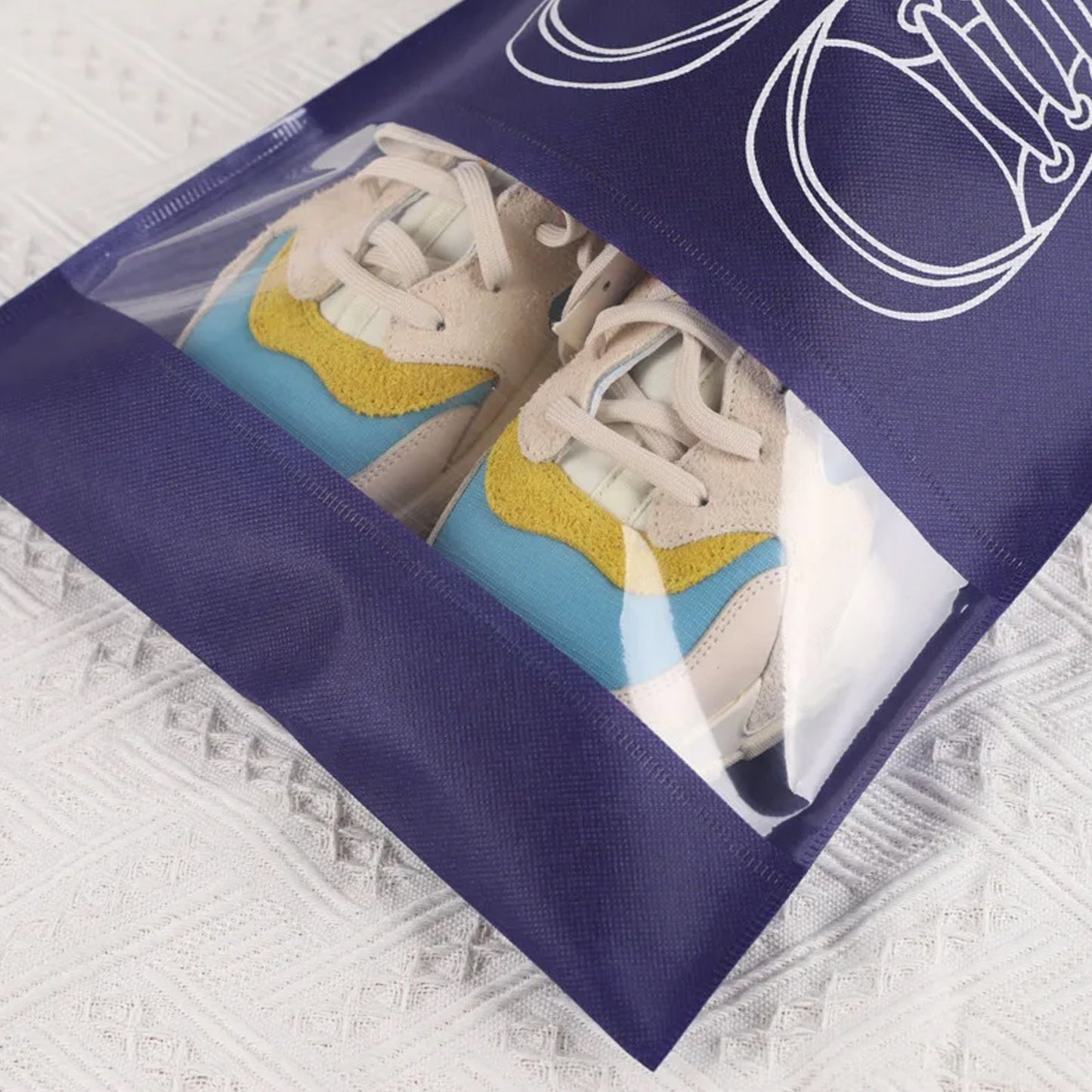 Beach Bag Shoes Storage Bag Closet Organizer Non-woven Travel Portable Bag Waterproof Pocket Clothing Classified Hanging Bag Shoe Bag Luggage Travel Portable Shoe Pouch Non Woven Transparent Window (1 Pc ) - Happy Price - Image 2