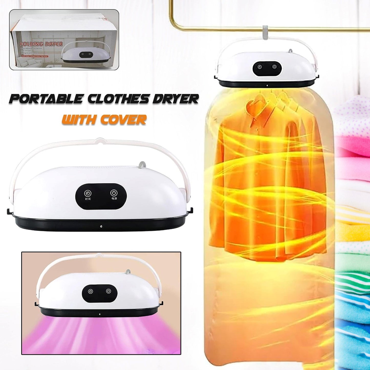Compact Folding Clothes Dryer - Portable Electric Drying Machine (1 Pc) - Happy Price - Image 7
