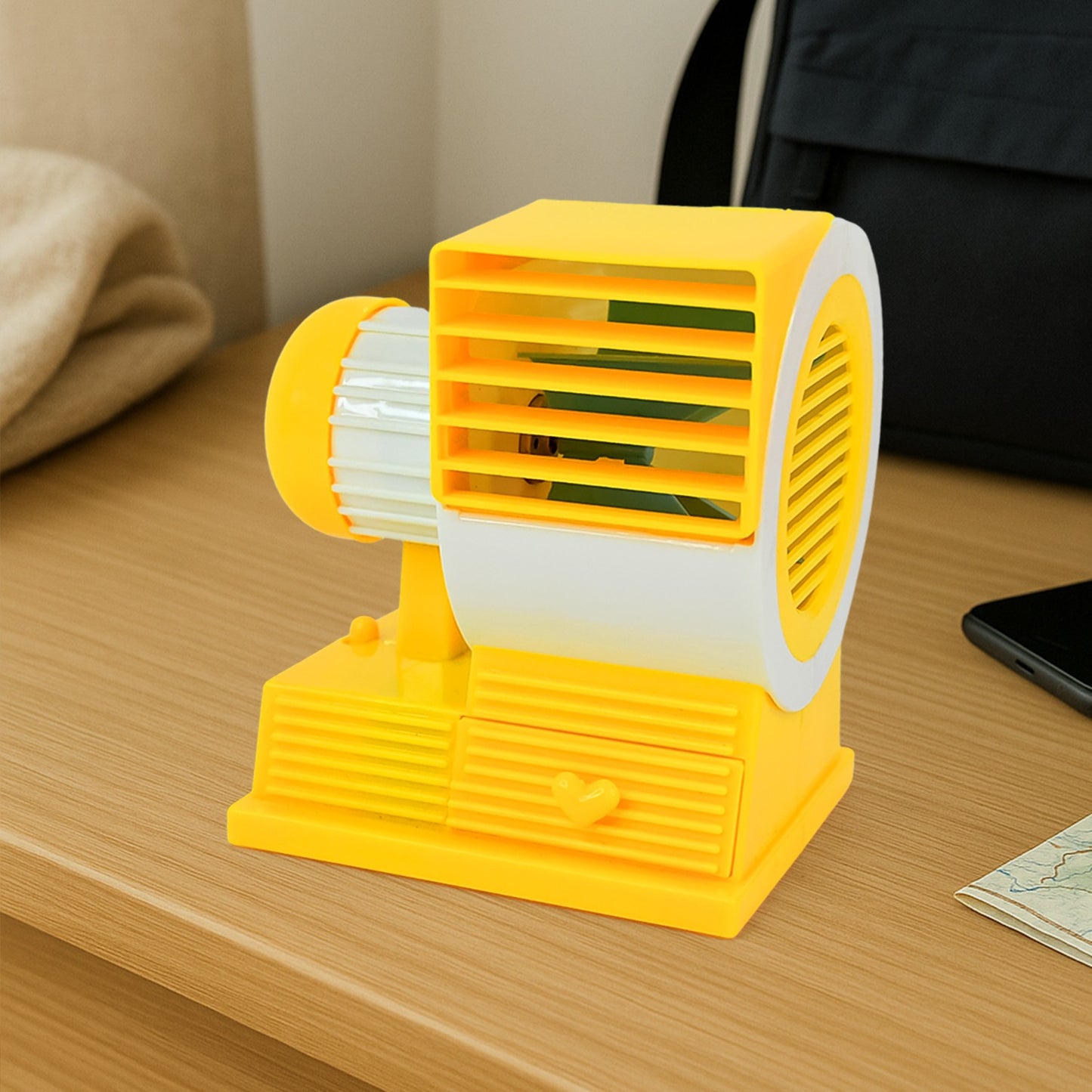 Mini Dual-blade Portable Usb Table Fan - Happy Price - Image 3