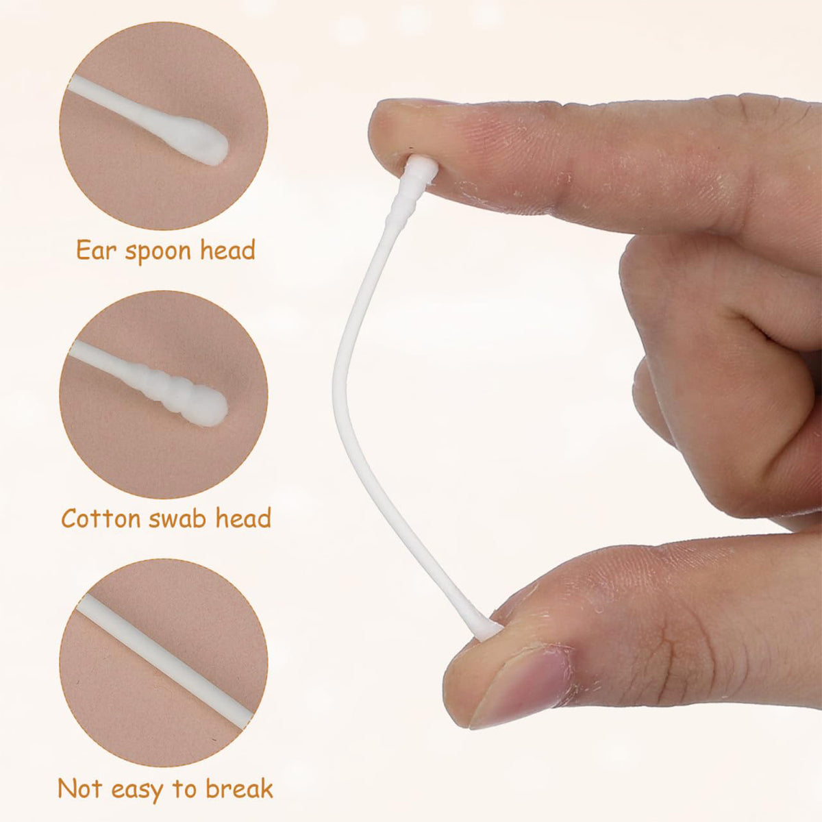 Soft Baby Cotton Swabs - 200 Pc Pack for Gentle Cleaning - Happy Price - Image 5