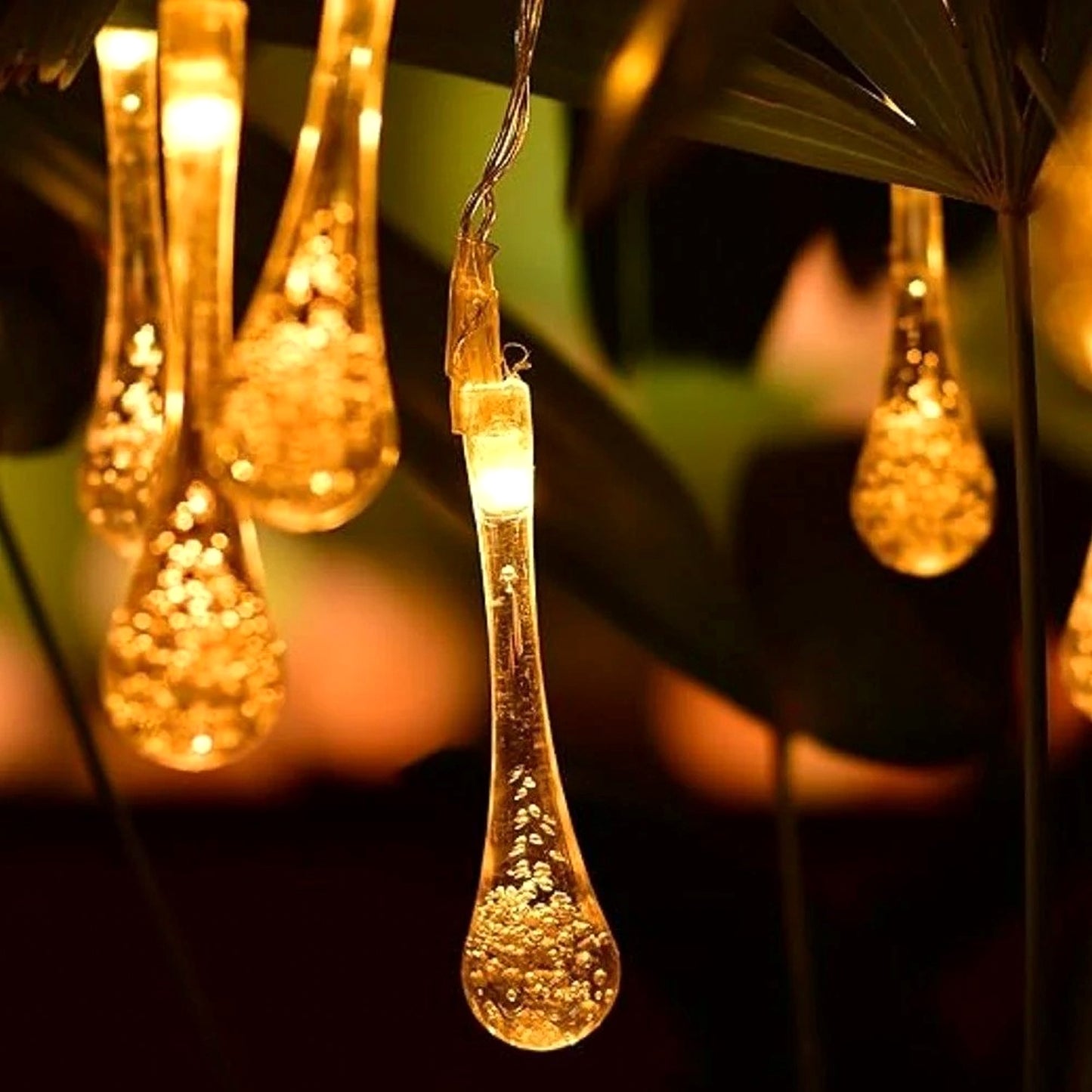 Decorative Led Lighting Chain With Crystal Water Drop Bulbs Approx 3 Mtr (1 Pc) - Happy Price - Image 3